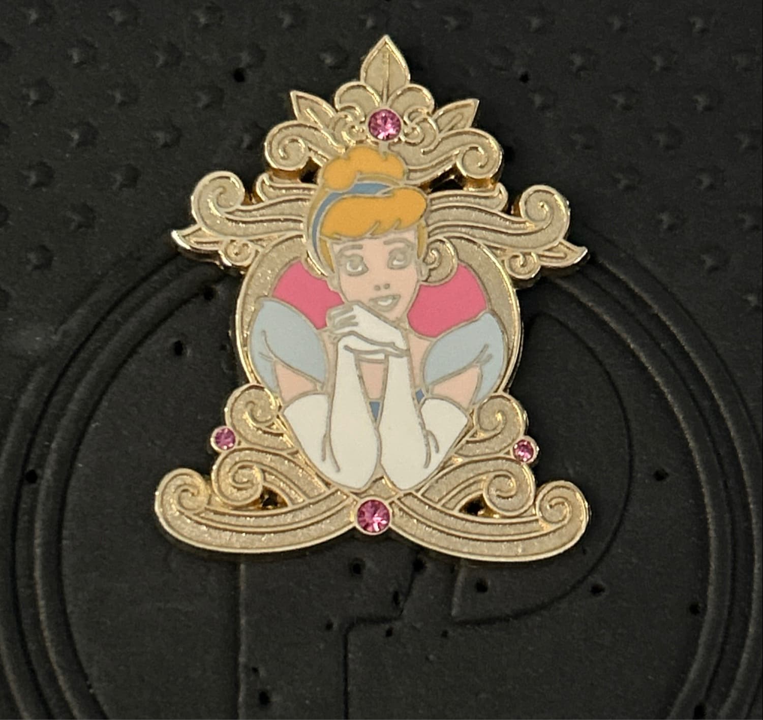 Cinderella Princess Cameo Portrait Gold Frame with Jewels