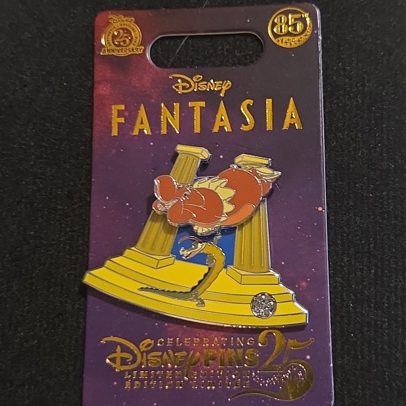 Disney Fantasia 85th Anniversary Ben Ali Gator & Hyacinth Pin front