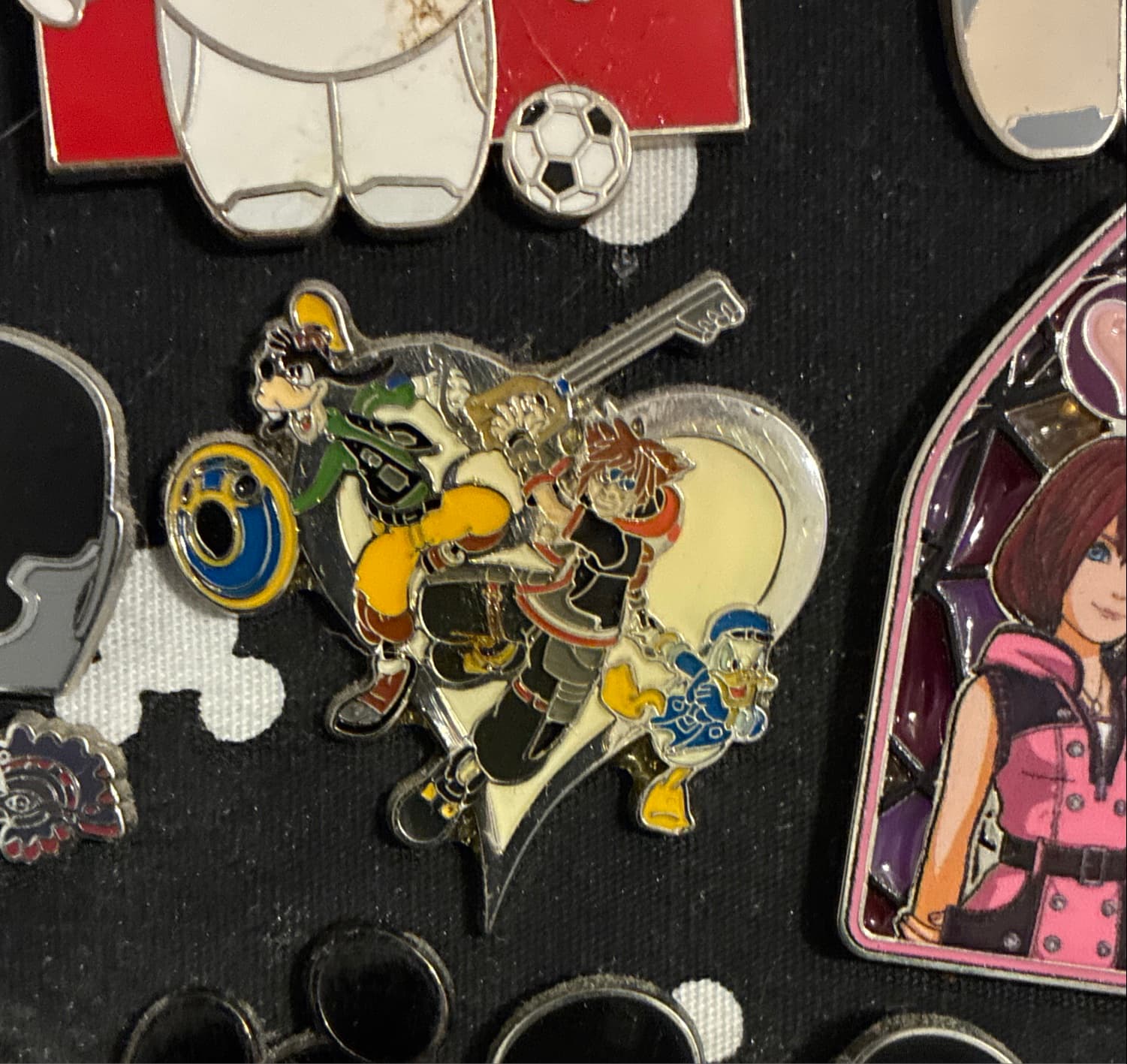 Donald, Sora, and Goofy front