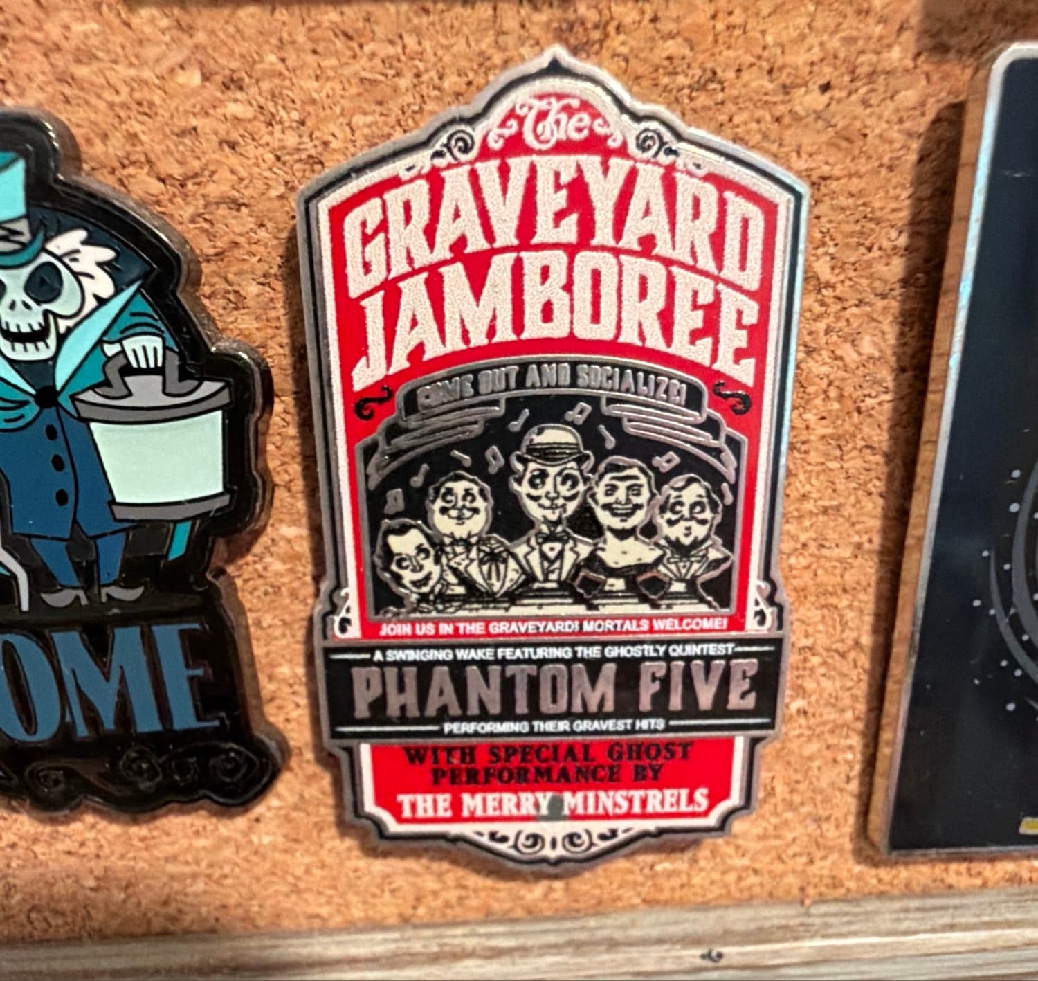Disney Parks Haunted Mansion Graveyard Jamboree Phantom Five Pin front