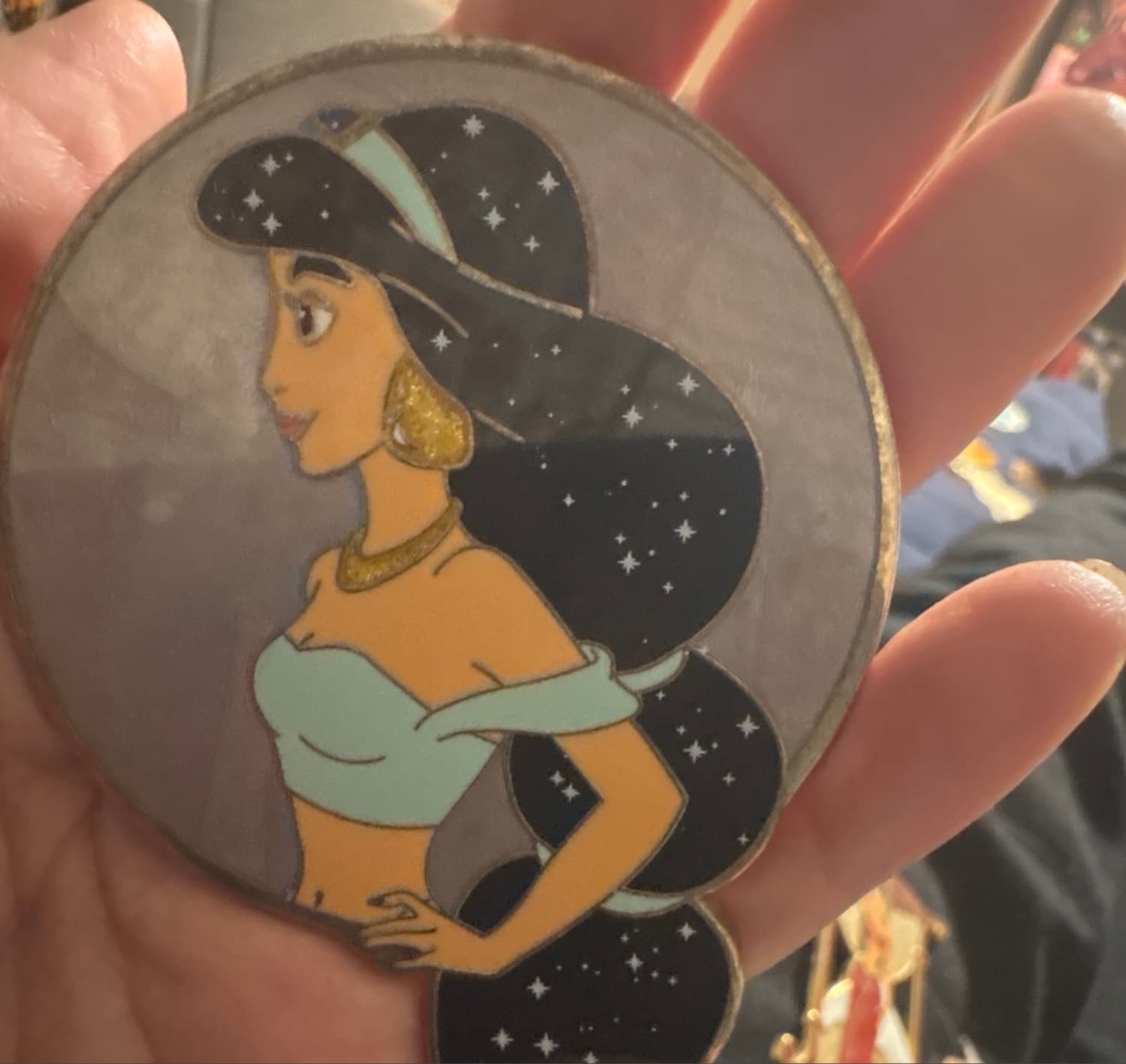 Jasmine side profile fantasy pin