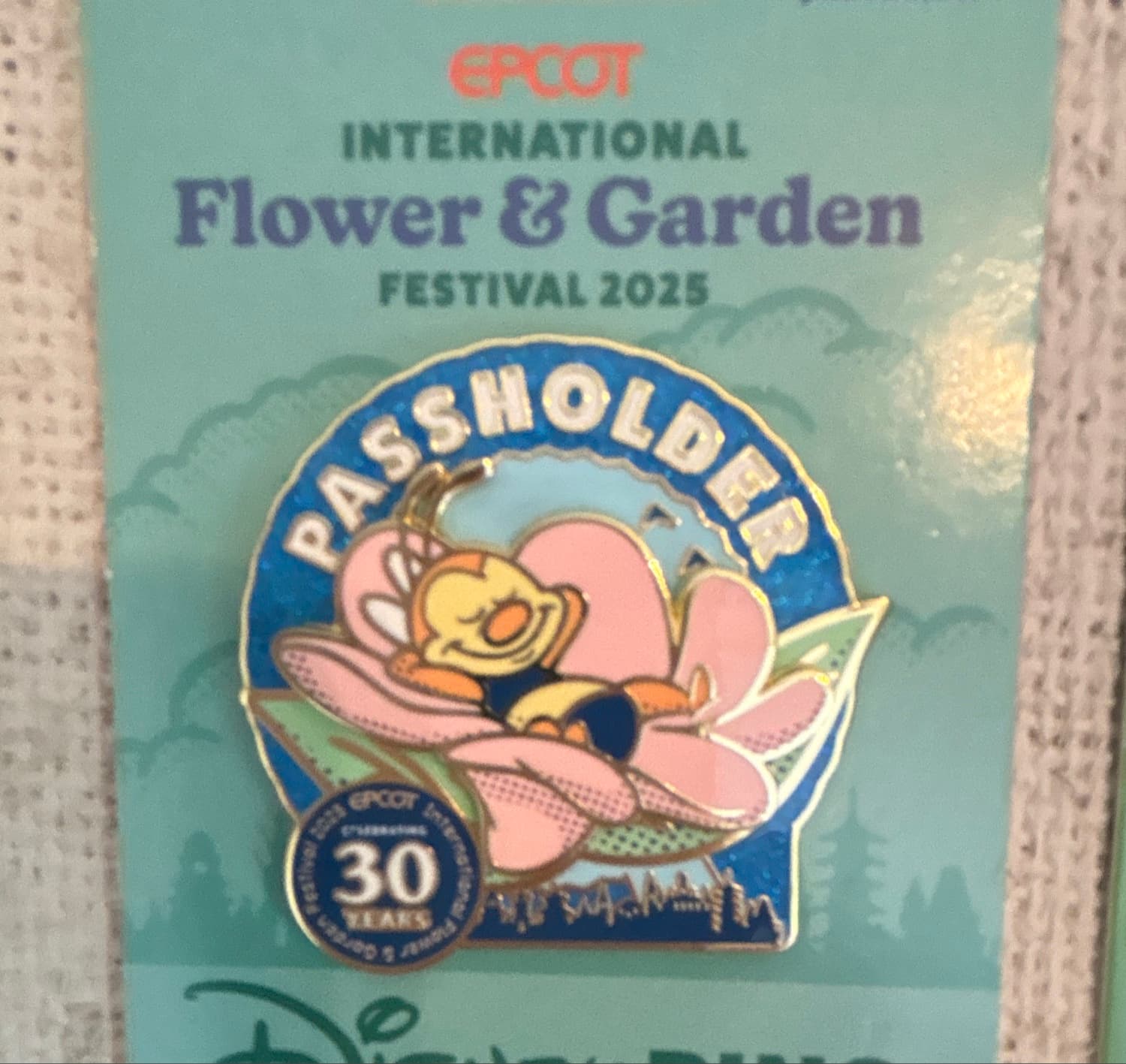 Spike the Bee Passholder Pin - EPCOT International Flower & Garden Festival 2025