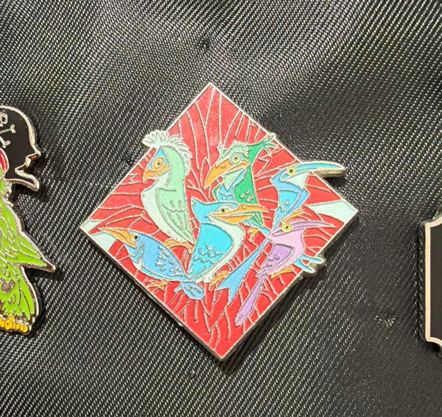 Enchanted Tiki Room Stylized Birds Diamond Pin