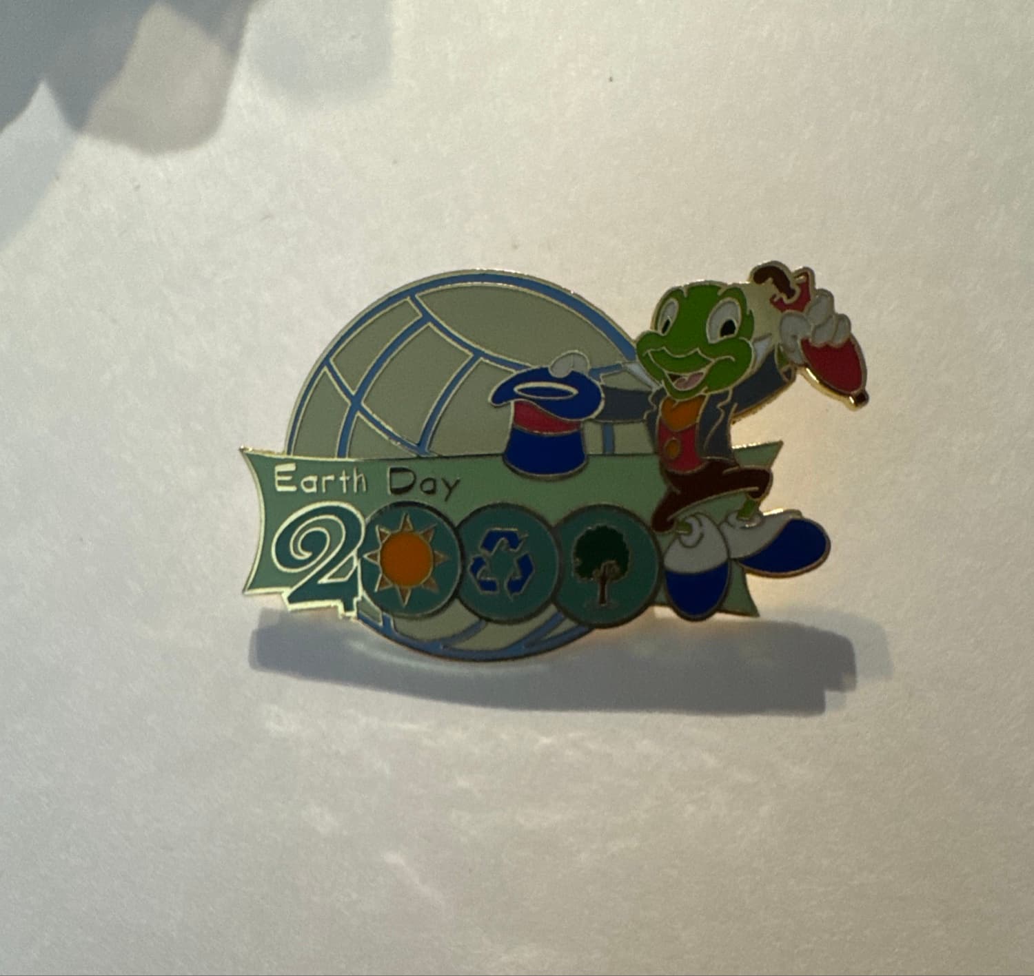 Jiminy Cricket Earth Day 2000 Pin