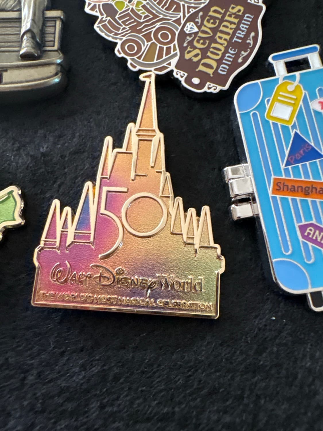 Walt Disney World 50th Anniversary Mickey and Minnie Cinderella Castle Pin