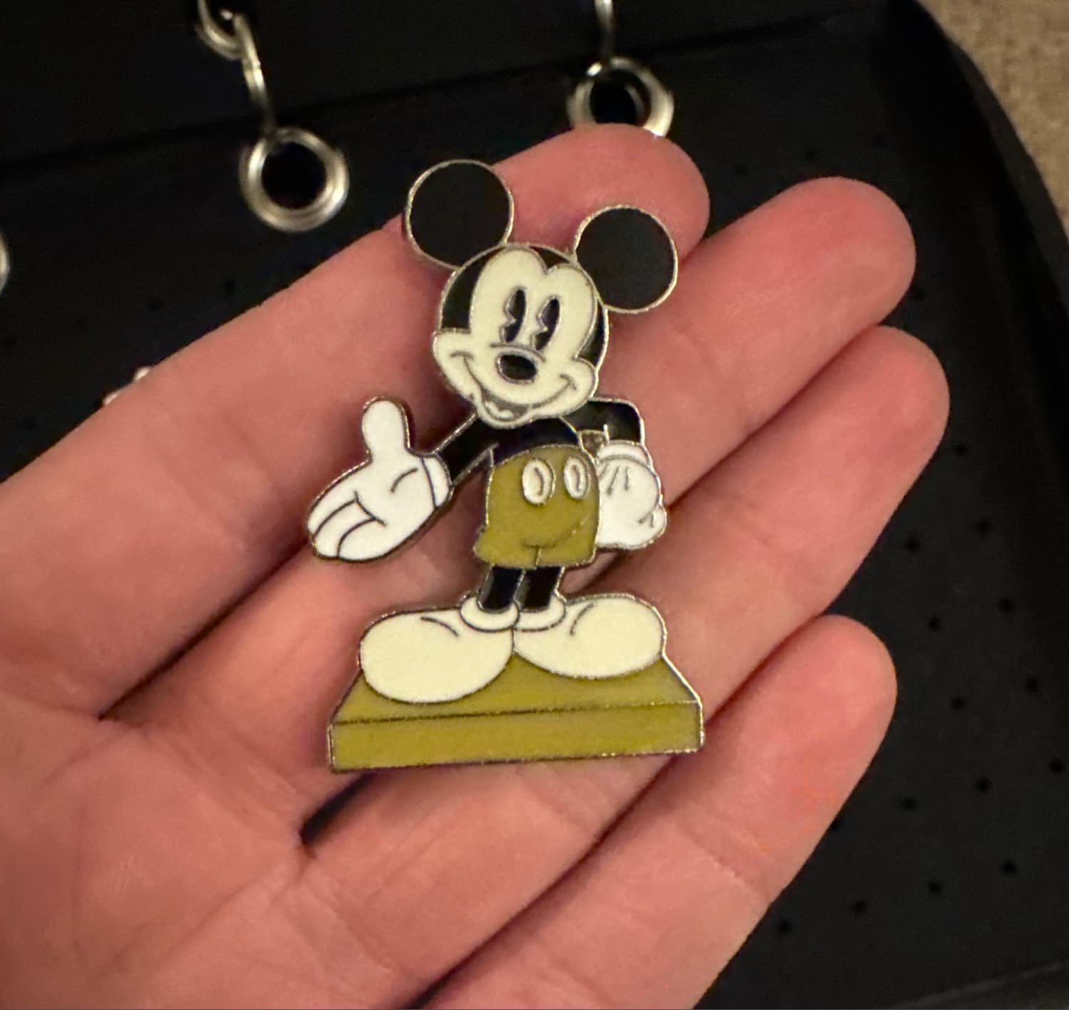Mickey Mouse Standing with Olive Green Shorts and Base