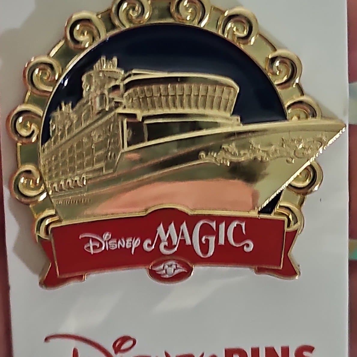 Disney Cruise Line Disney Magic Ship Gold Pin