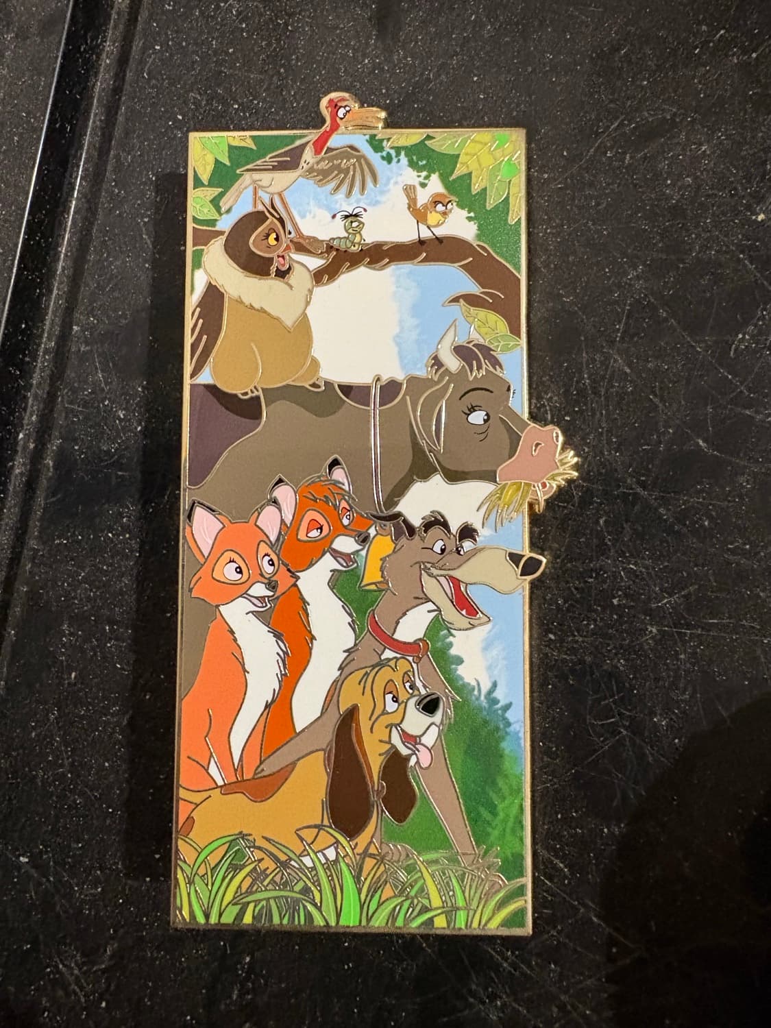 The Fox and the Hound Character Cluster fantasy Pin