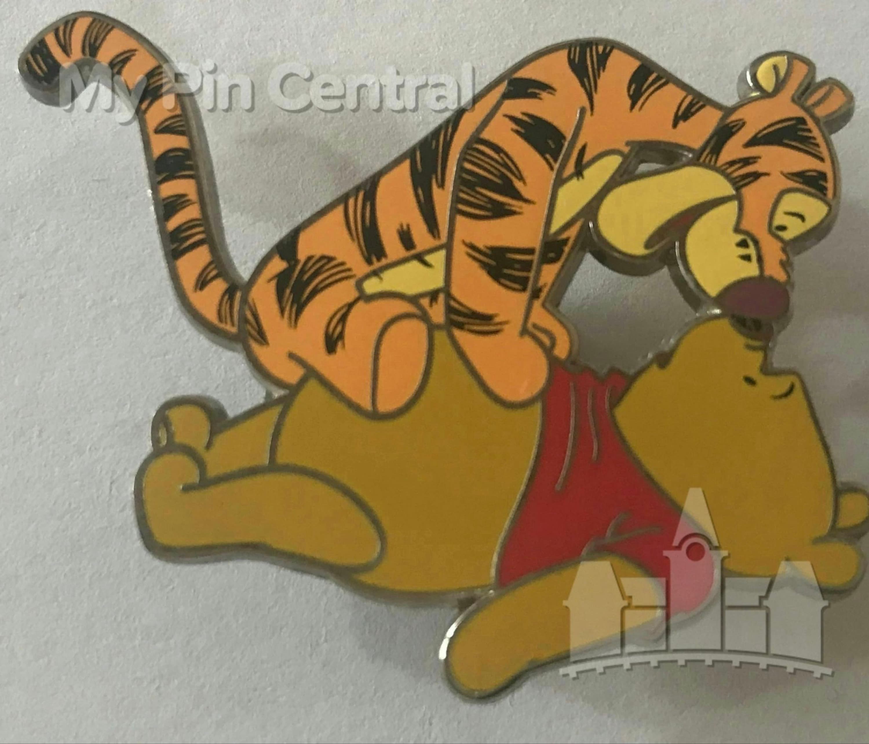 Disney Pin - Winnie the Pooh - Tigger Pouncing on Pooh front
