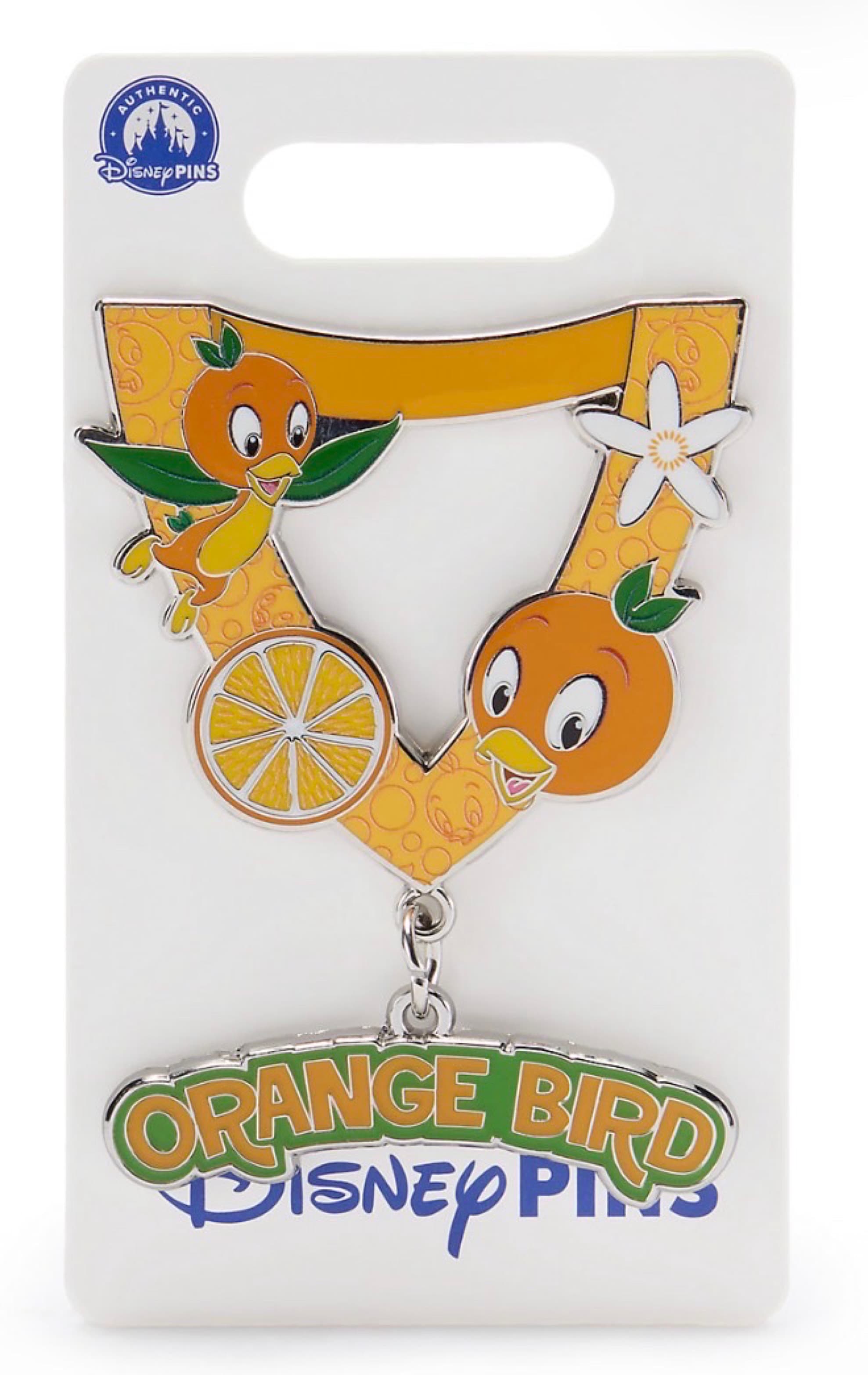 Orange Bird Disney Pin Trading Dangle Pin