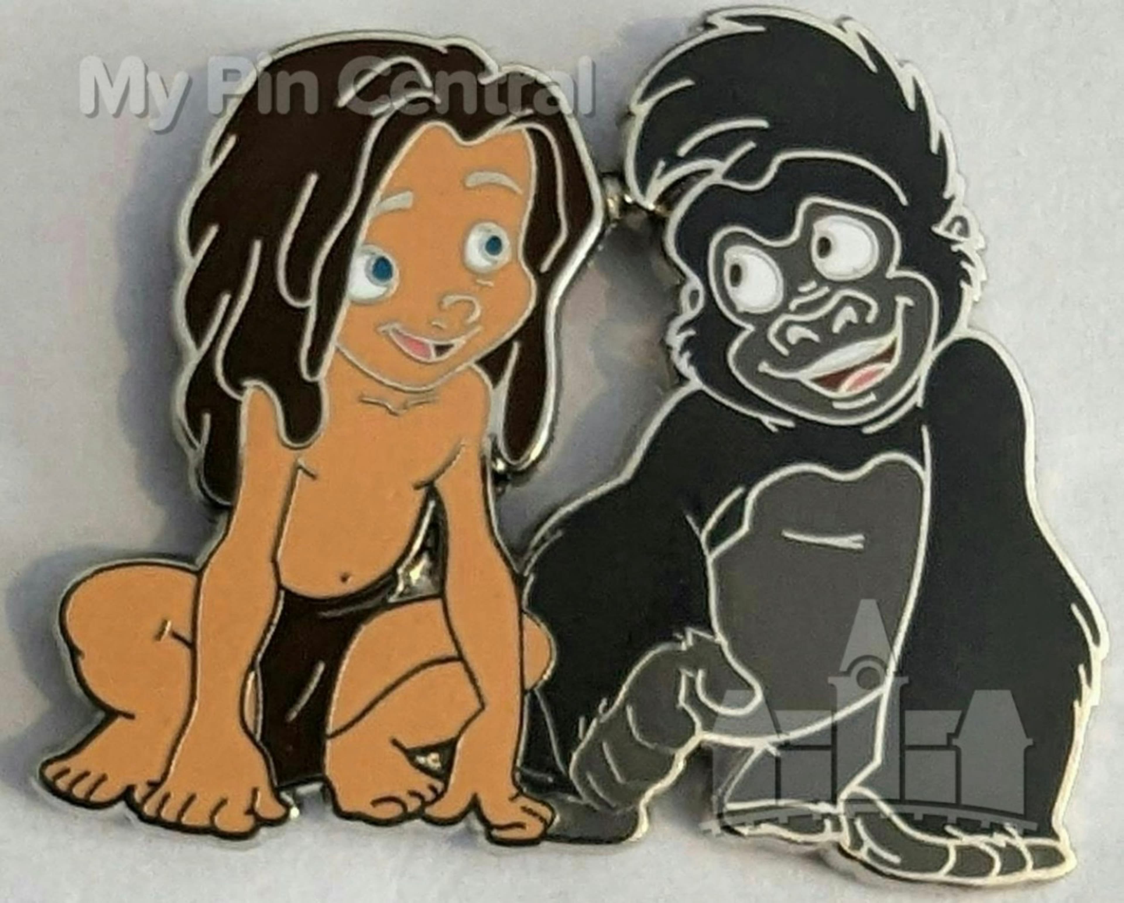 Young Tarzan and Terk front