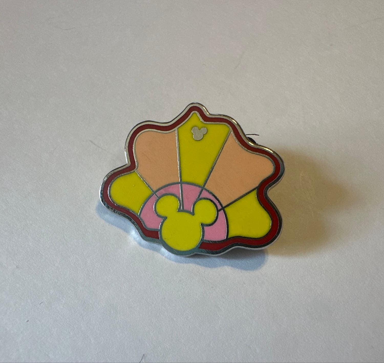 Hidden Mickey The Little Mermaid Character Shells Mickey Icon Pin front