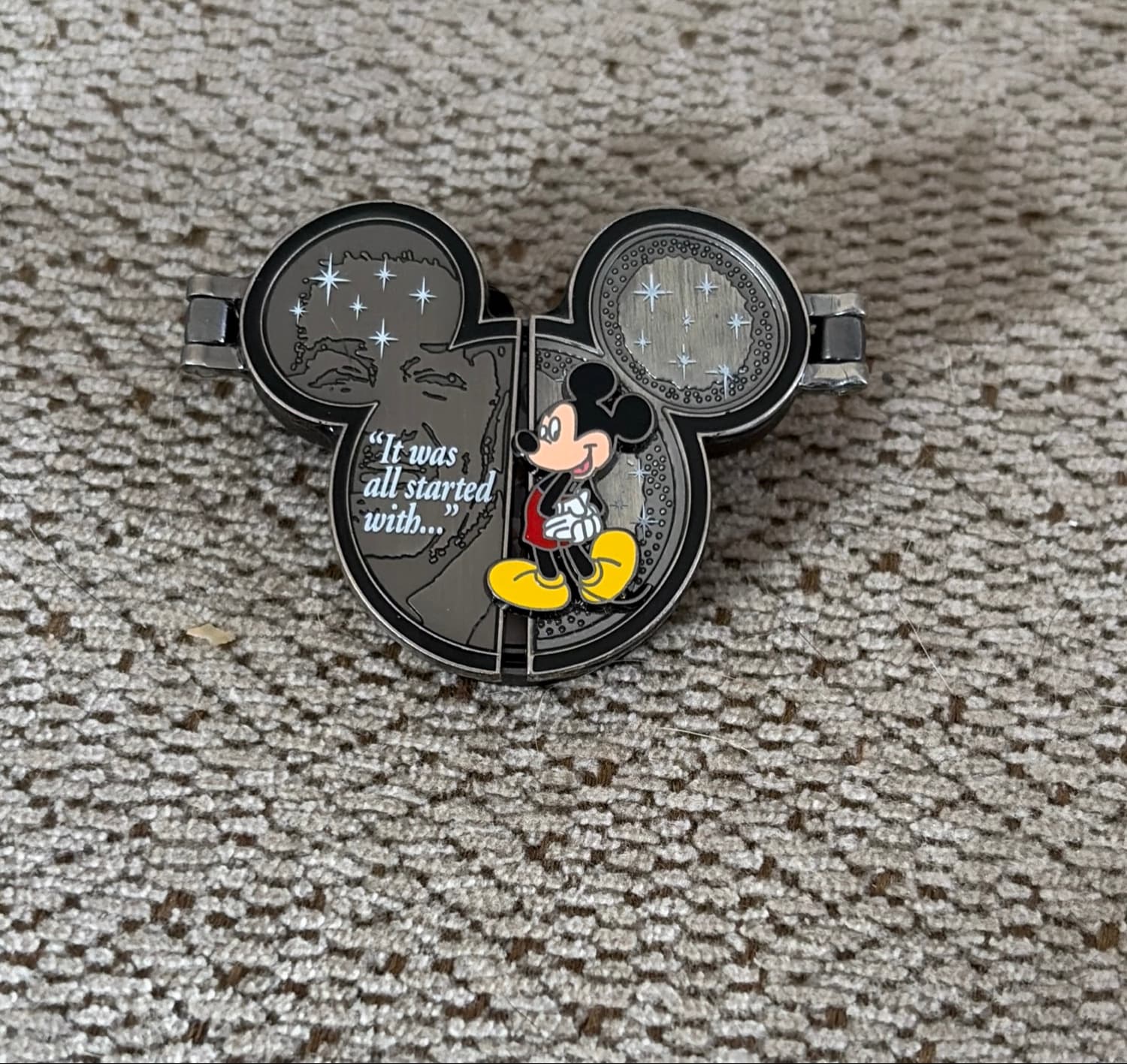 Mickey - It Was All Started With - Hinged - Black with White Text