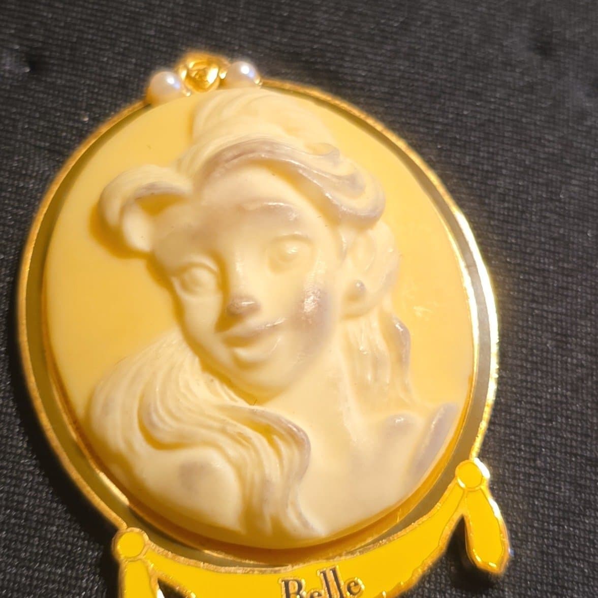 Belle Princess Cameo Mystery Pin front