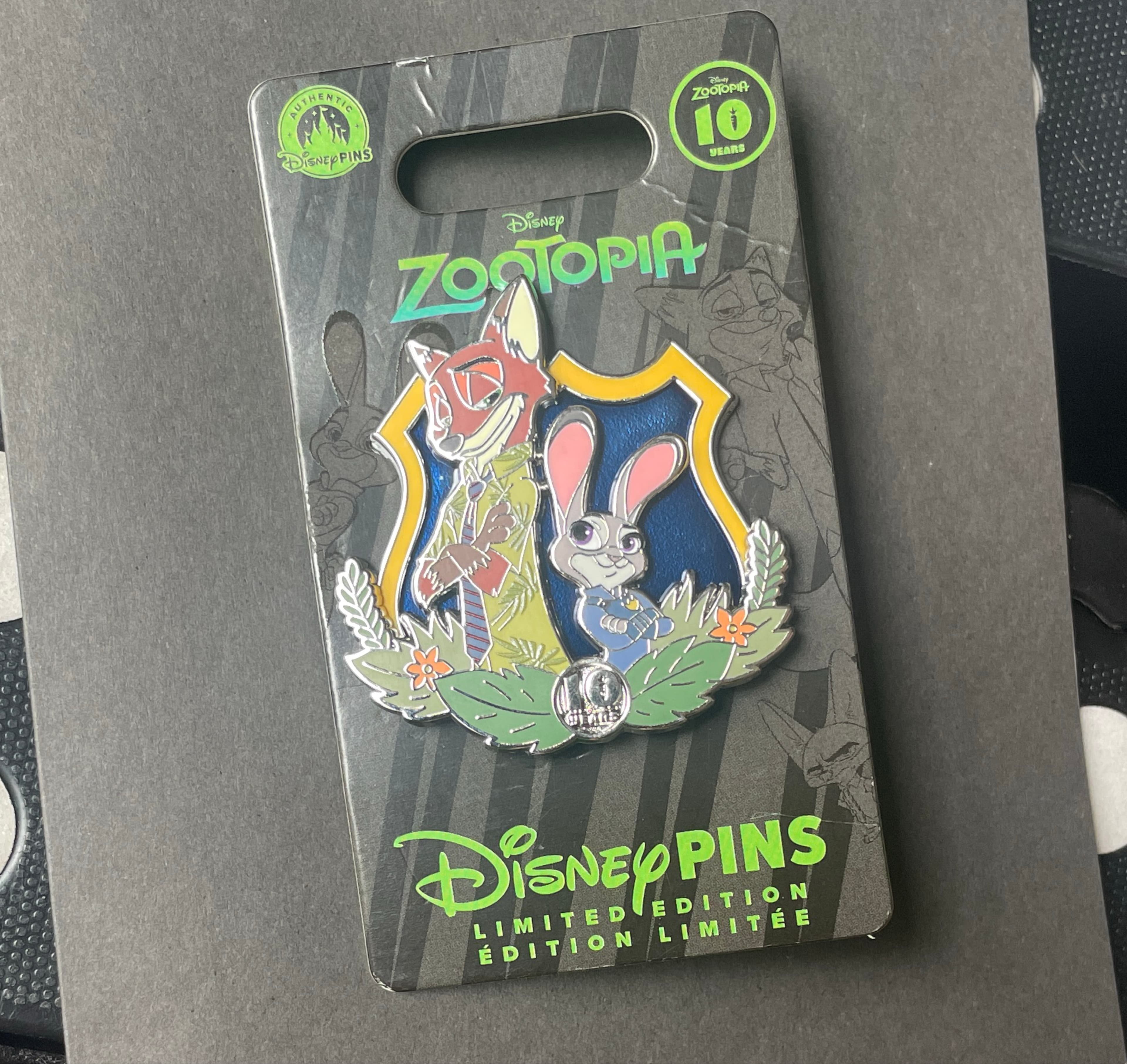 Nick Wilde and Judy Hopps Badge - Zootopia 10th Anniversary