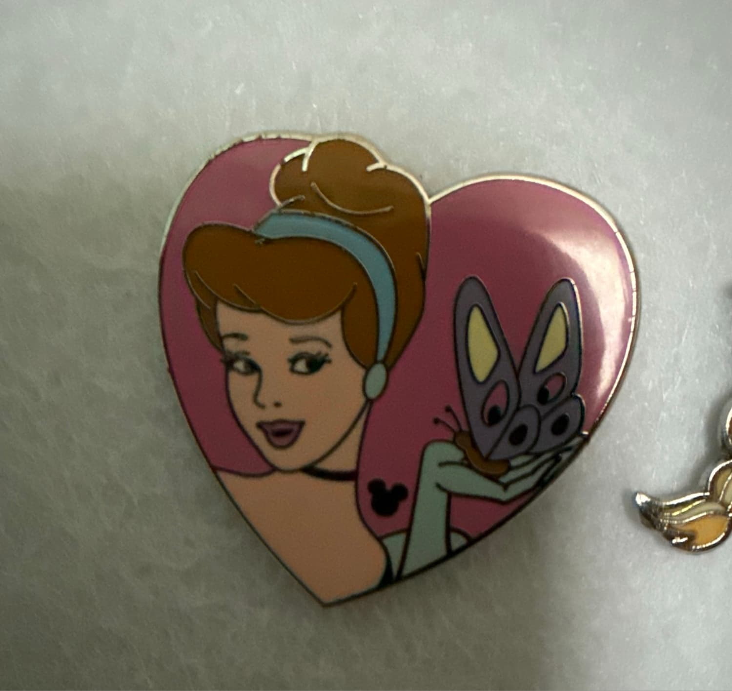 Cinderella & Butterfly Disney Princess Hearts Hidden Mickey Pin