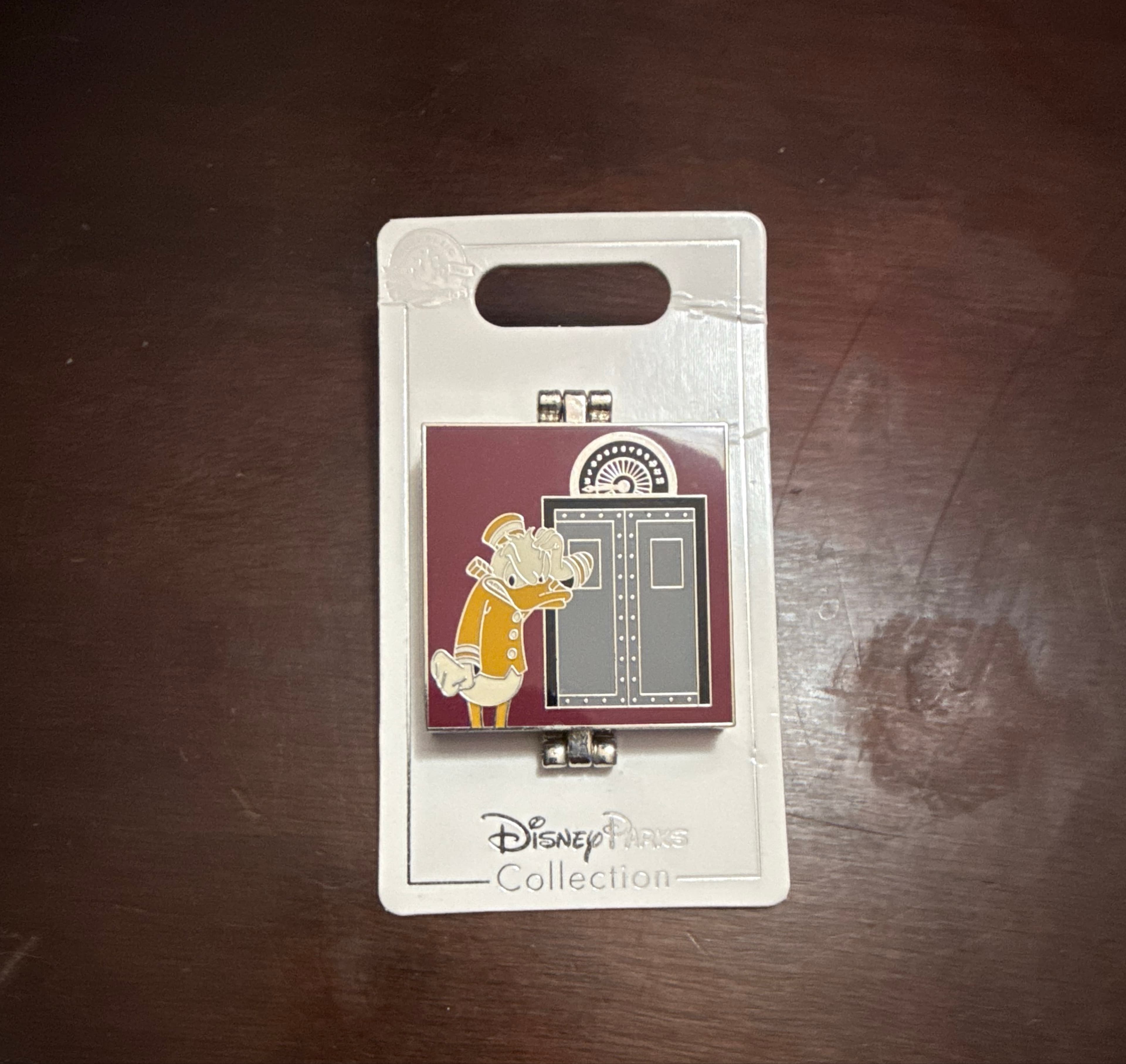 Donald Duck Hollywood Tower Hotel Bellhop Elevator Pin front