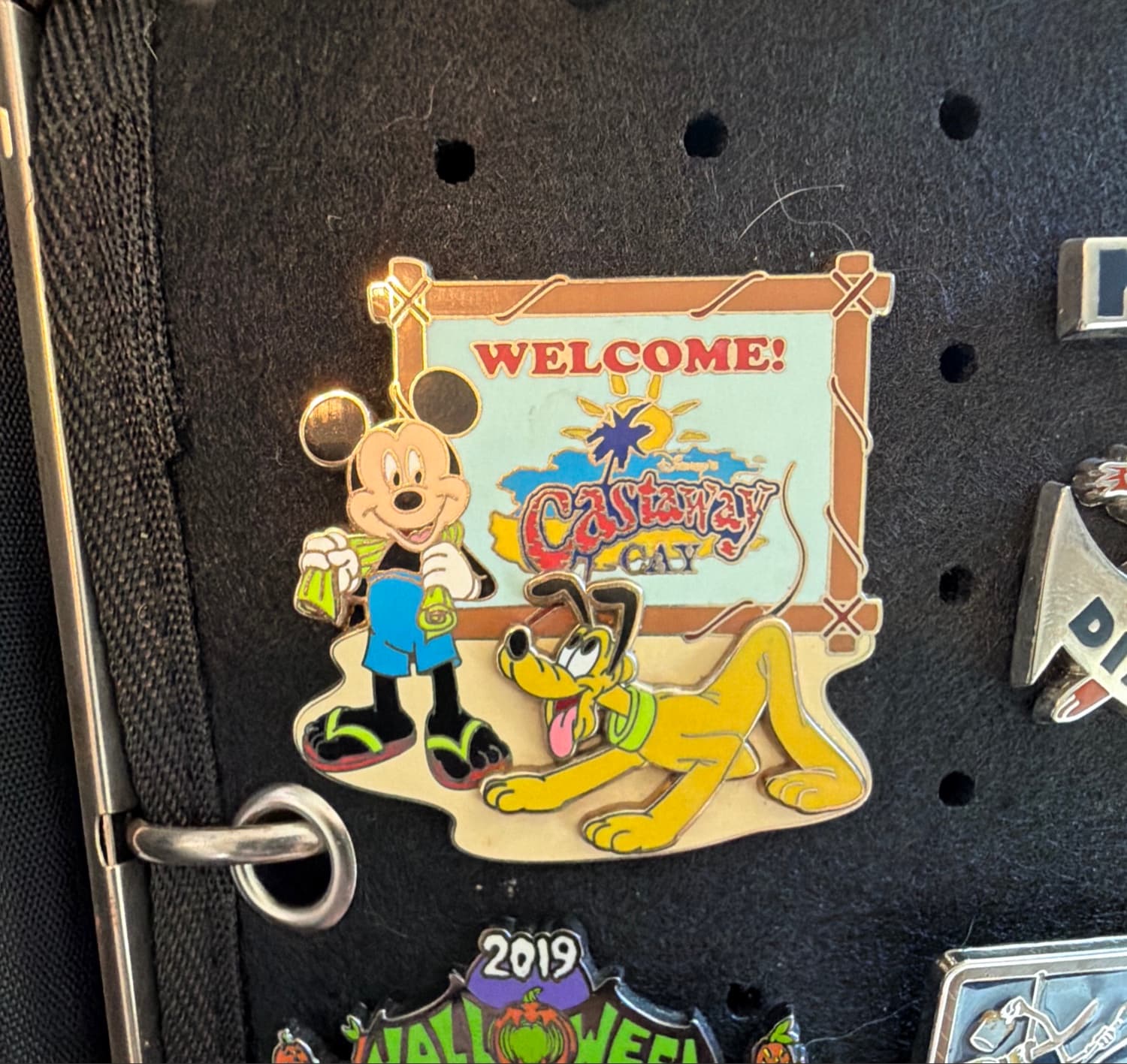 Castaway Cay Sign with Mickey and Pluto