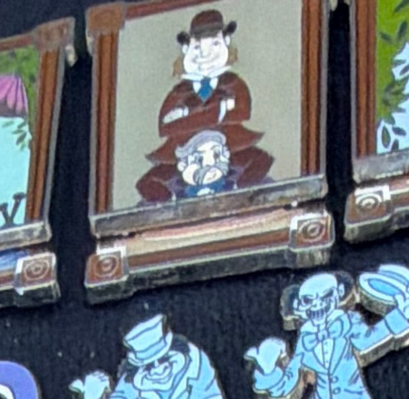 Haunted Mansion Quicksand Men Stretching Portrait Sliding Enamel Pin