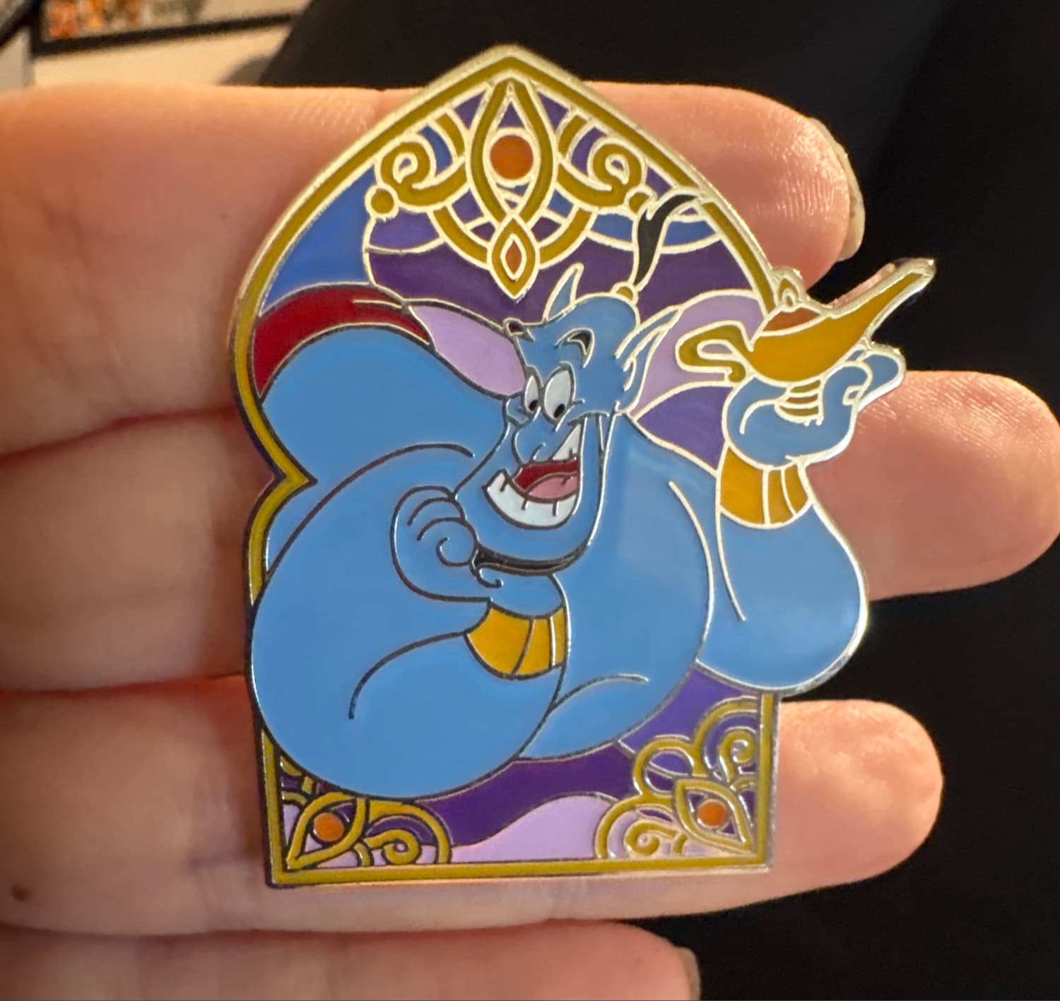 Genie Holding Lamp - Arched Window front