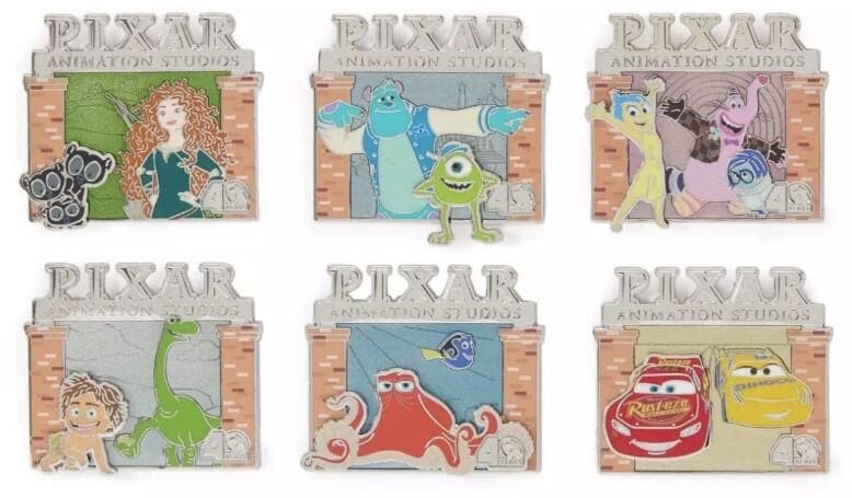 Pixar Animation Studios 40 Years Pin Box Set 3 front