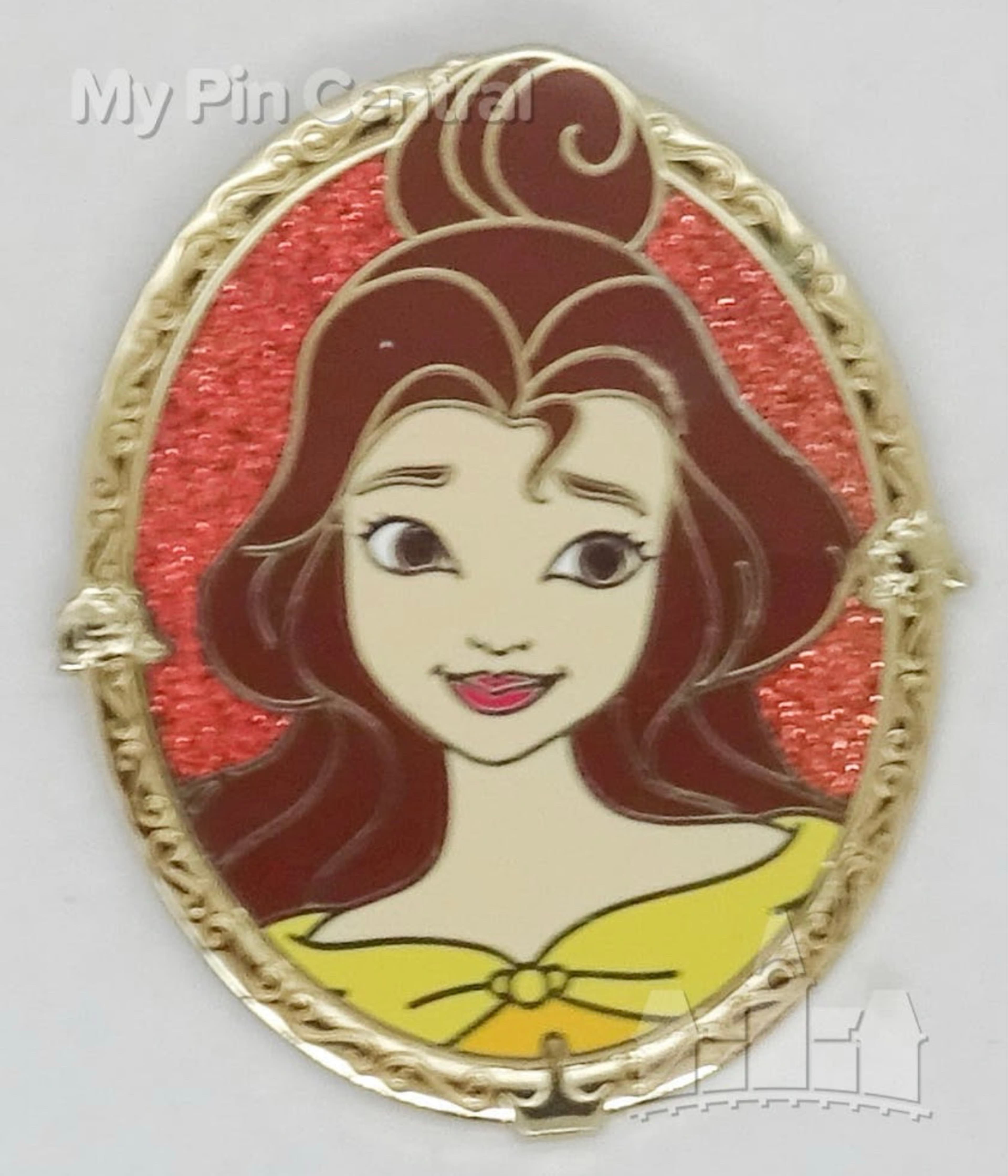 Belle - Gold Frame and Glitter Stylized Princess Portrait front