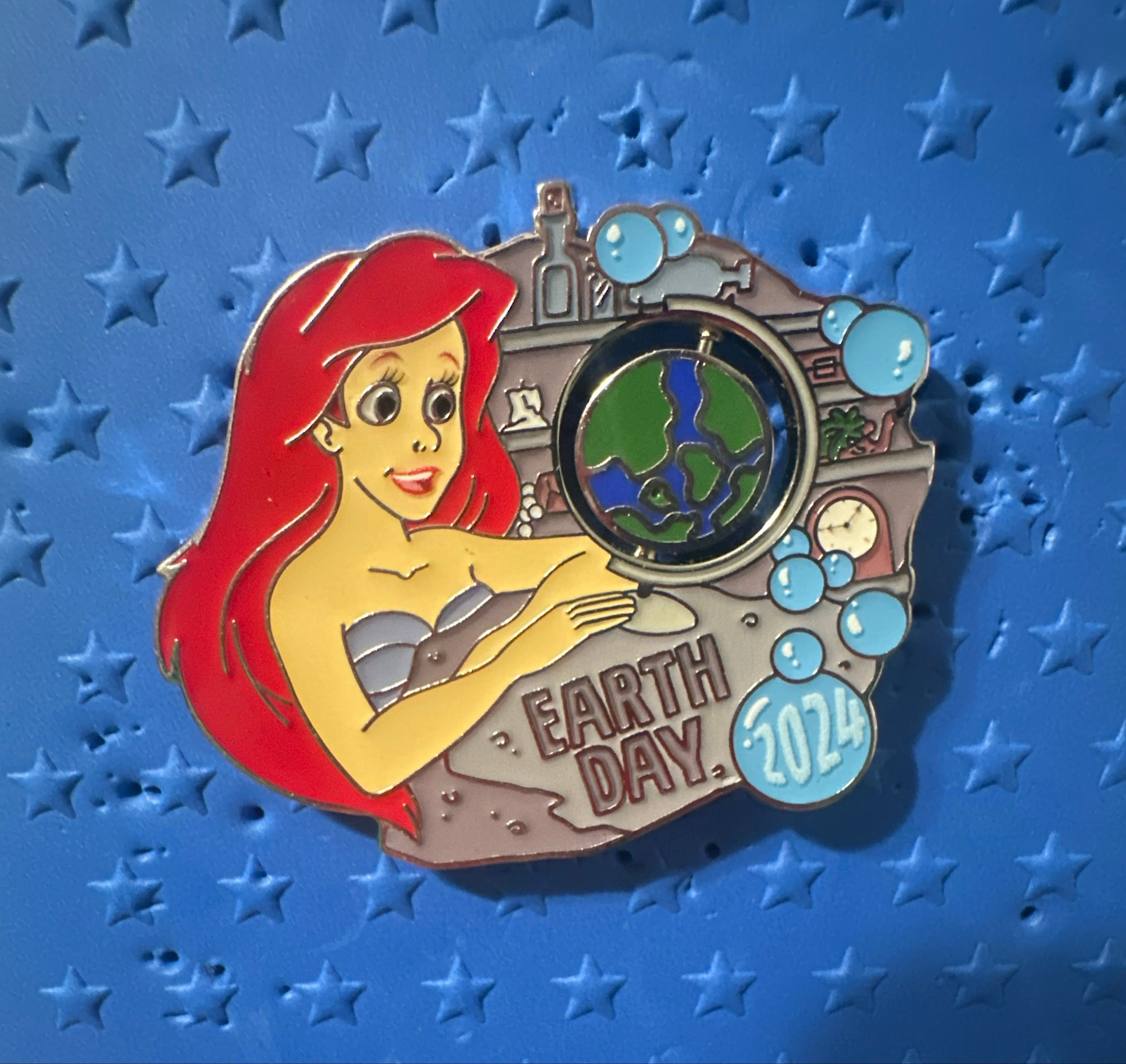 Ariel Earth Day 2024 Spinner Pin front