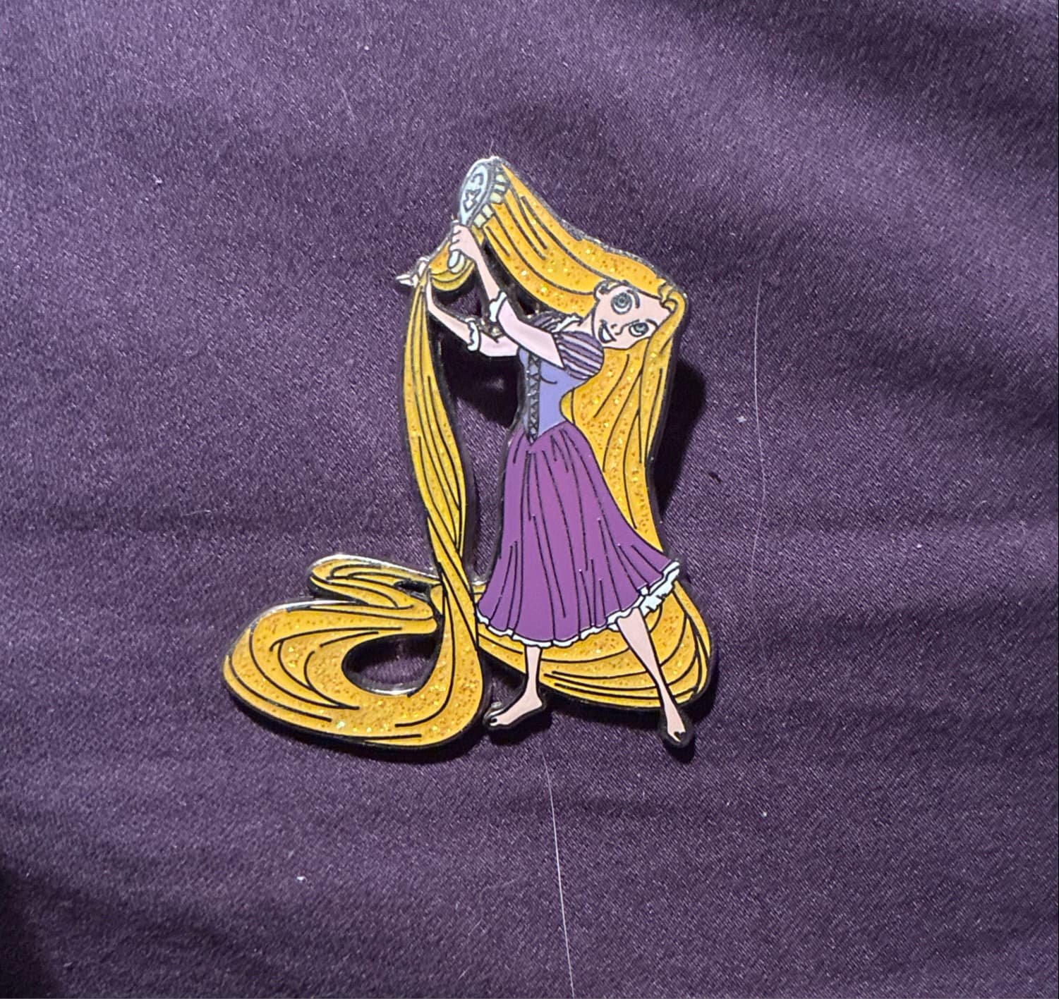 Disney Tangled Rapunzel Brushing Long Glitter Hair Pin