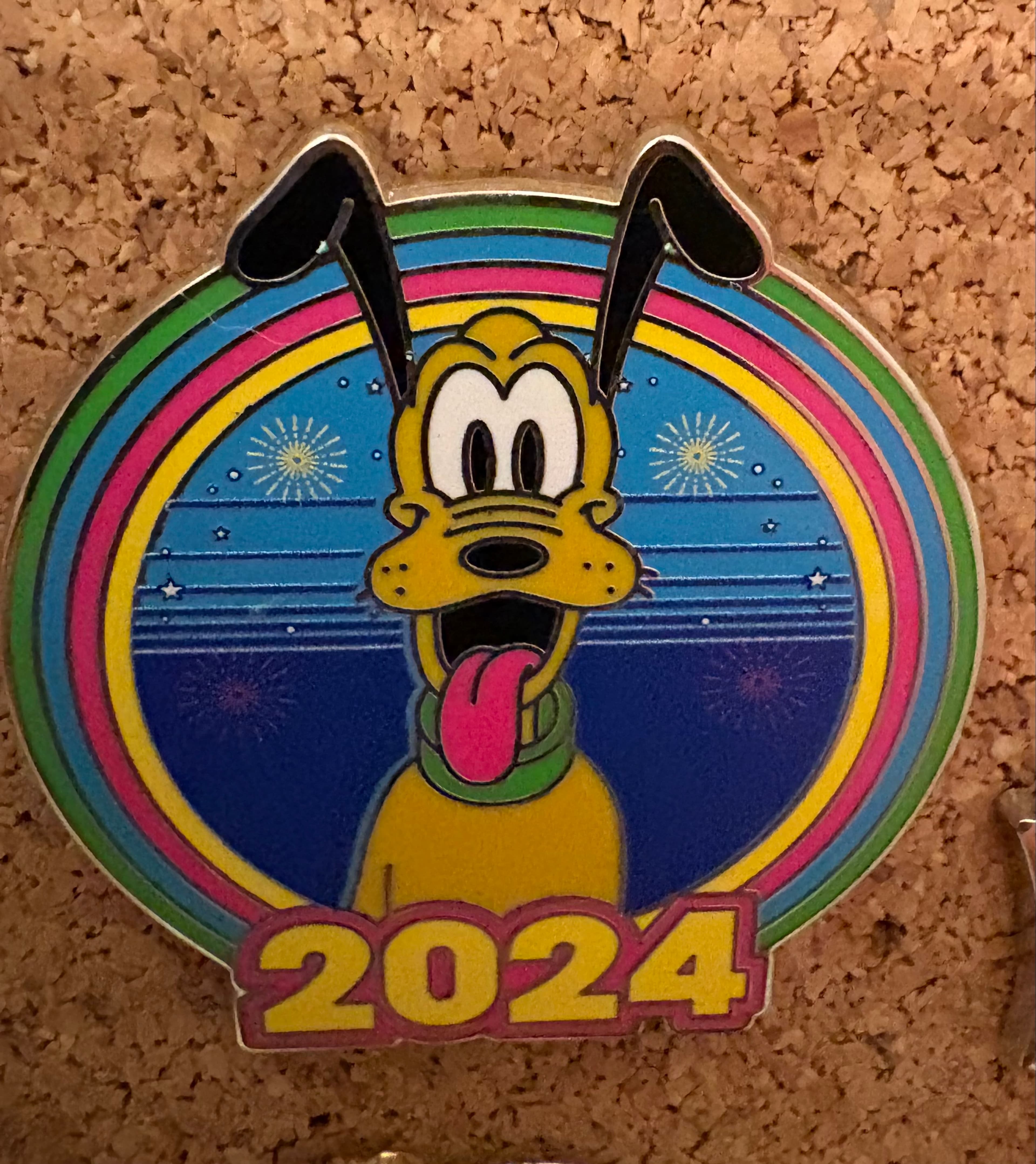 Pluto 2024 Dated Year Pin (from Brave New World Pin Trading Lanyard Starter Set) front