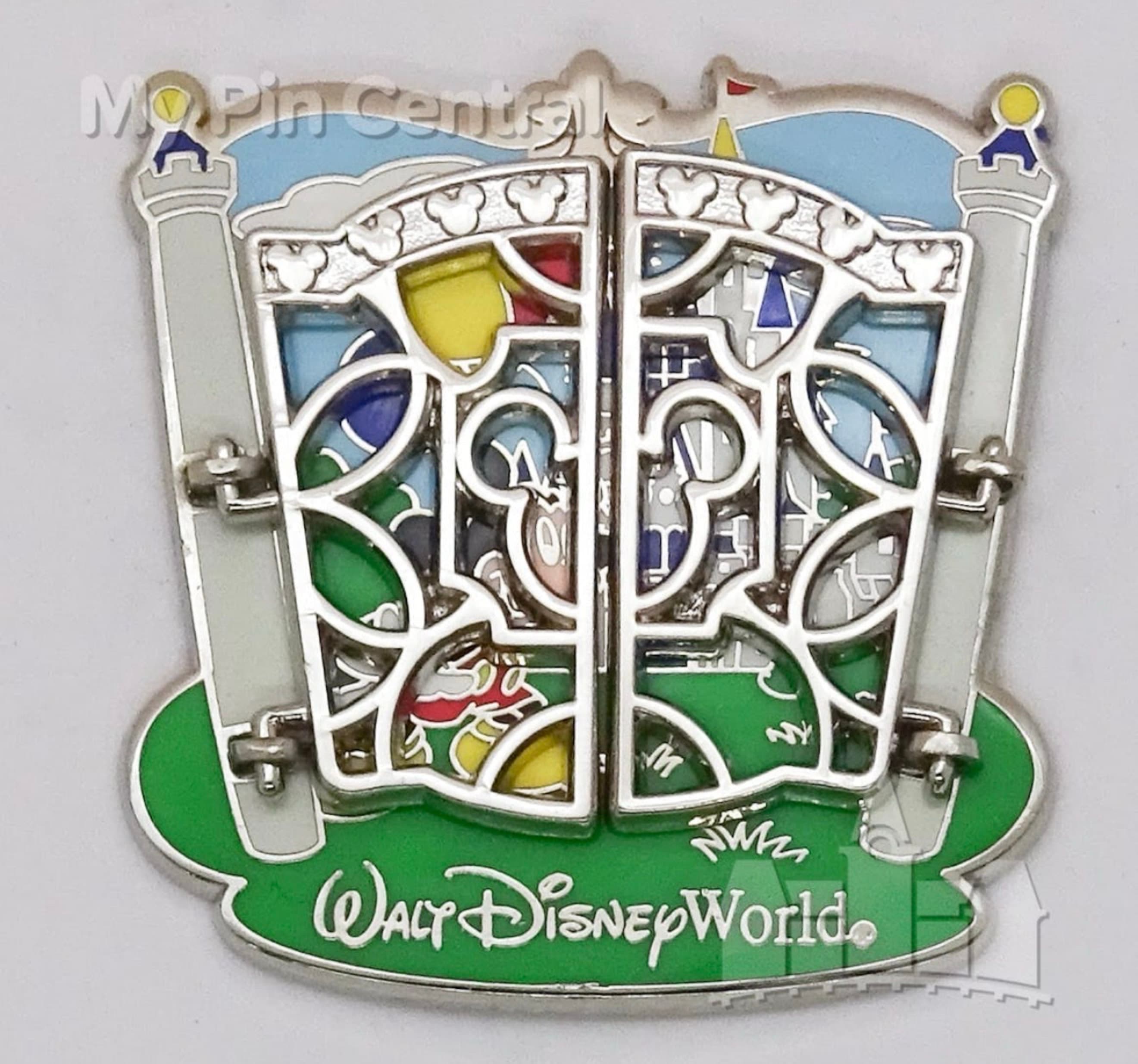 Mickey Mouse Castle Gates Hinged Pin front