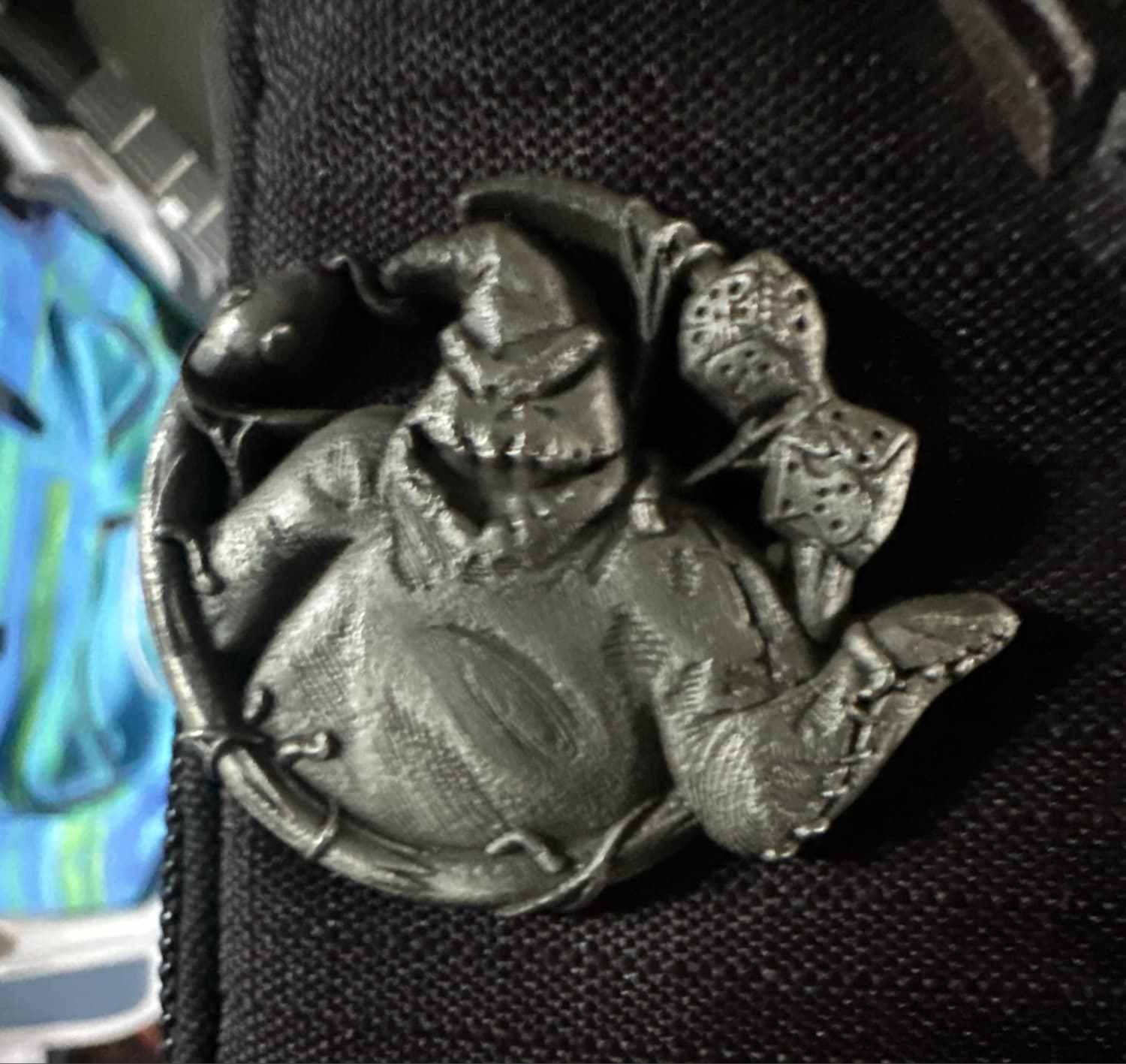 Oogie Boogie Pewter Pin Holding Dice - The Nightmare Before Christmas