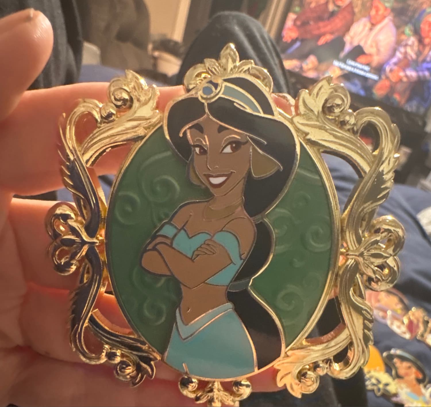 Princess Jasmine Aladdin Pink Al A Mode Cameo Pin