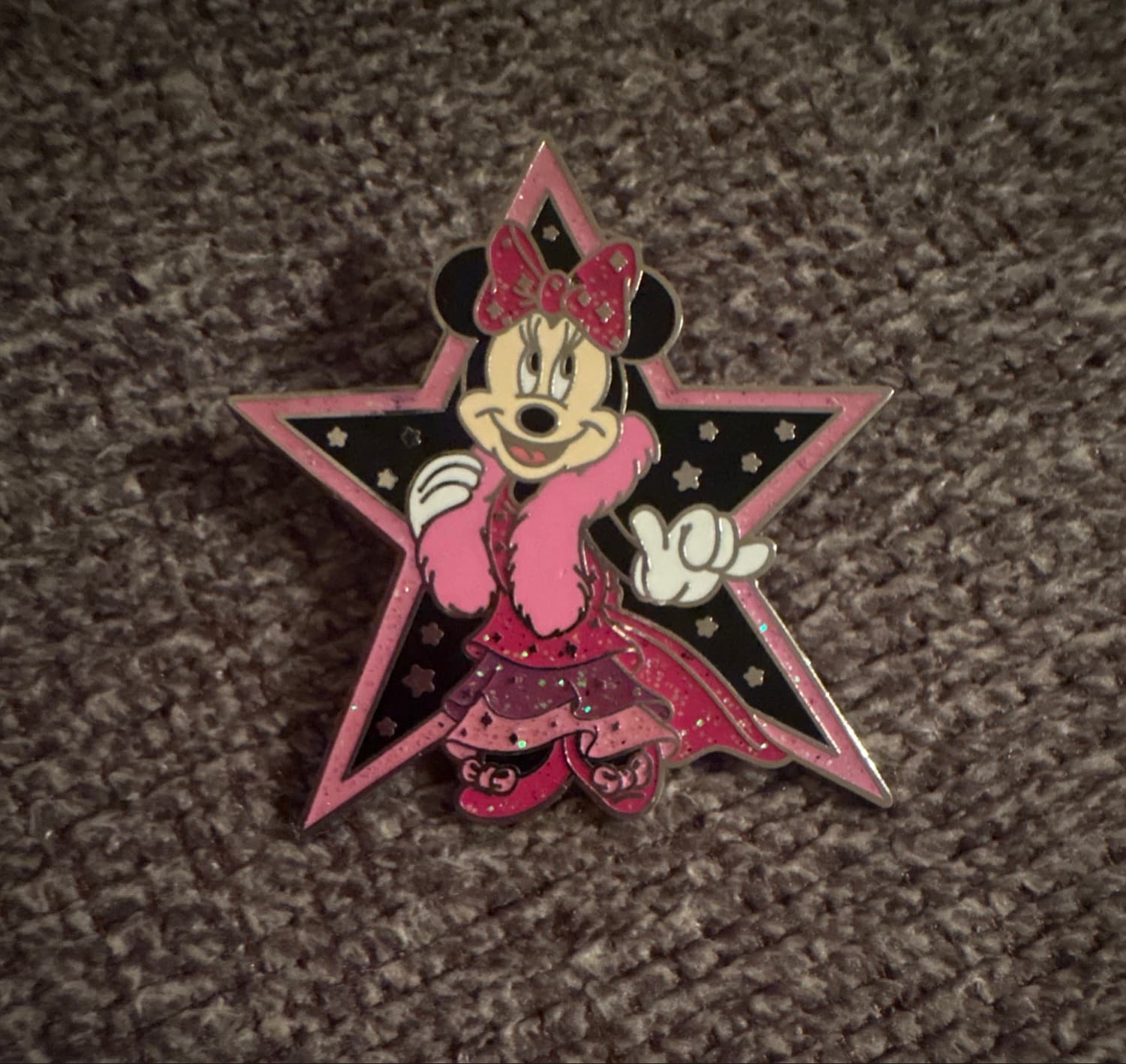Minnie Mouse Movie Star Hollywood Glitter Pink Premiere Pin