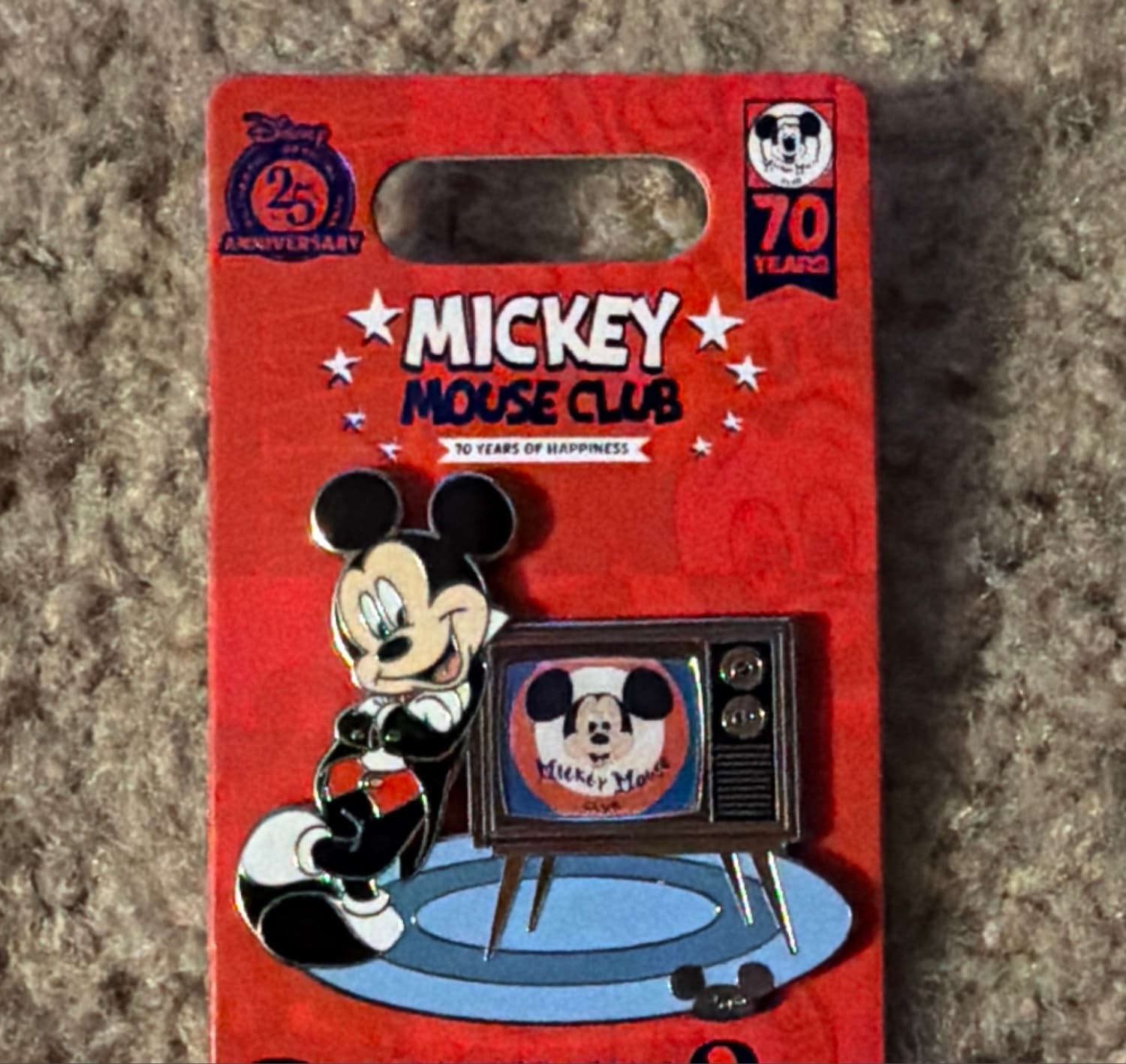 Limited Release Mickey Mouse Club 70th Anniversary Pin (Mickey Mouse TV) front