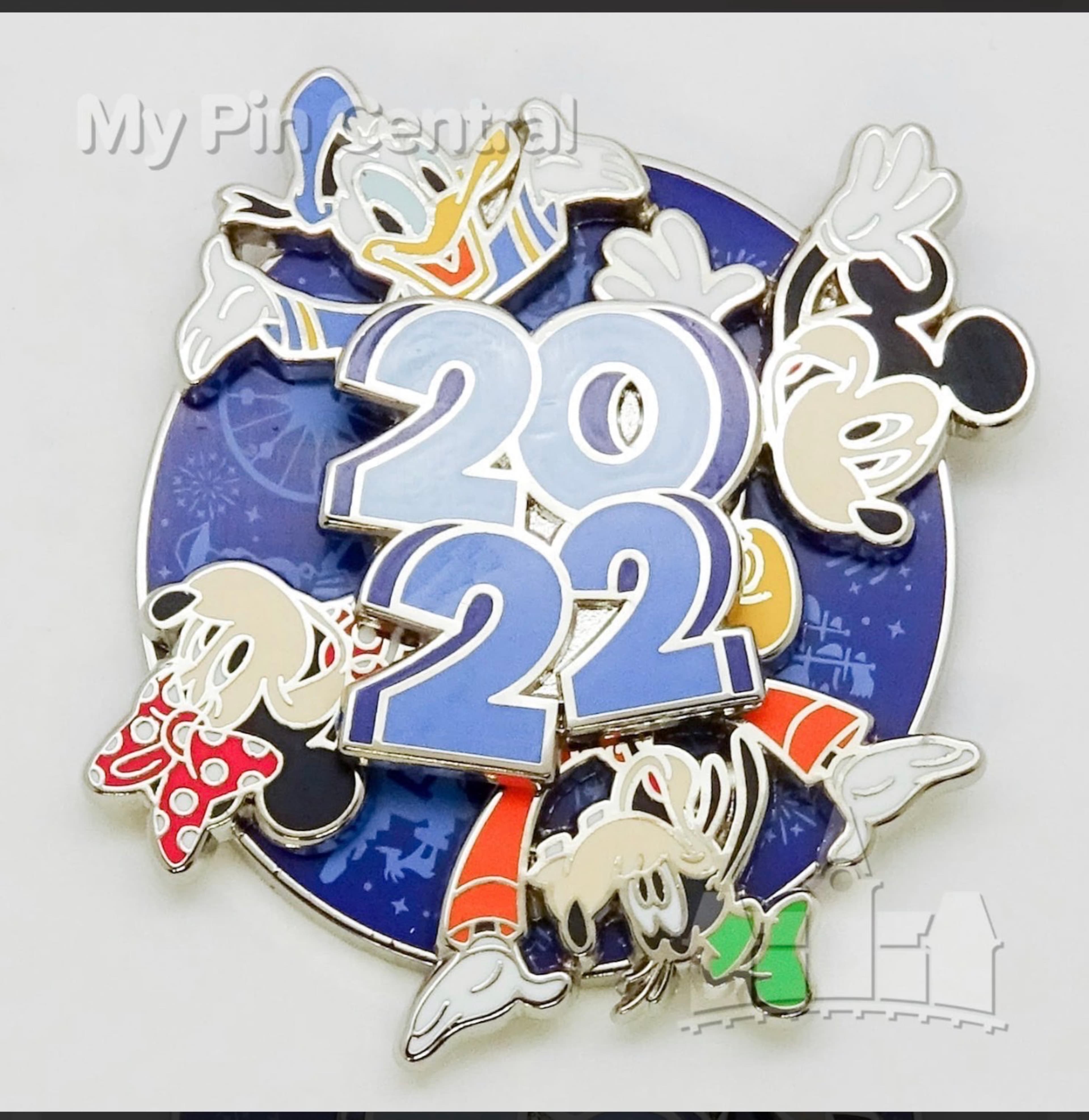 Disney Parks 2022 Mickey & Friends Spinner Pin front