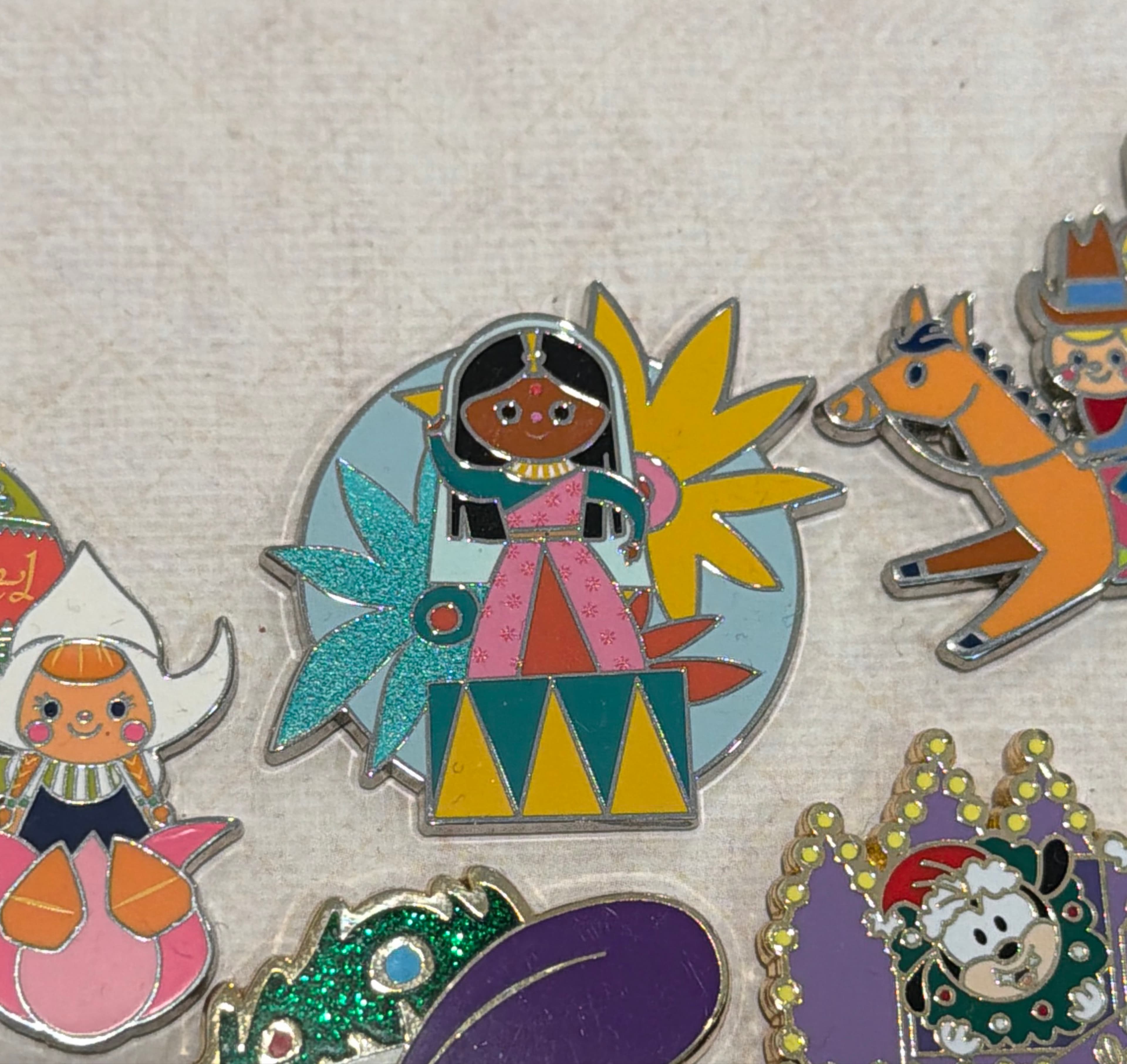 India Girl - Hello "It's A Small World" Mystery Pin Set front