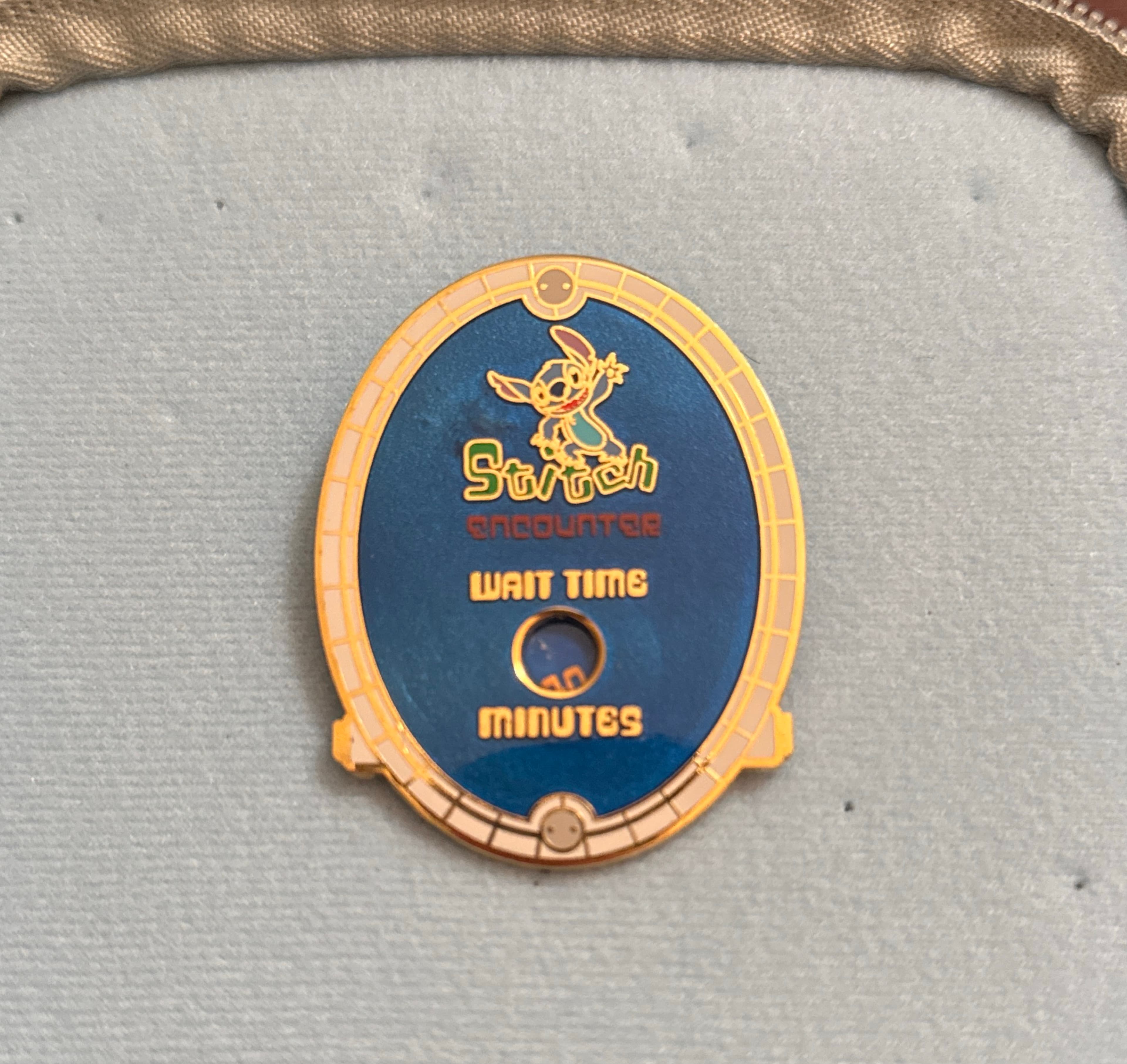 WDI Stitch Encounter Wait Time Pin front