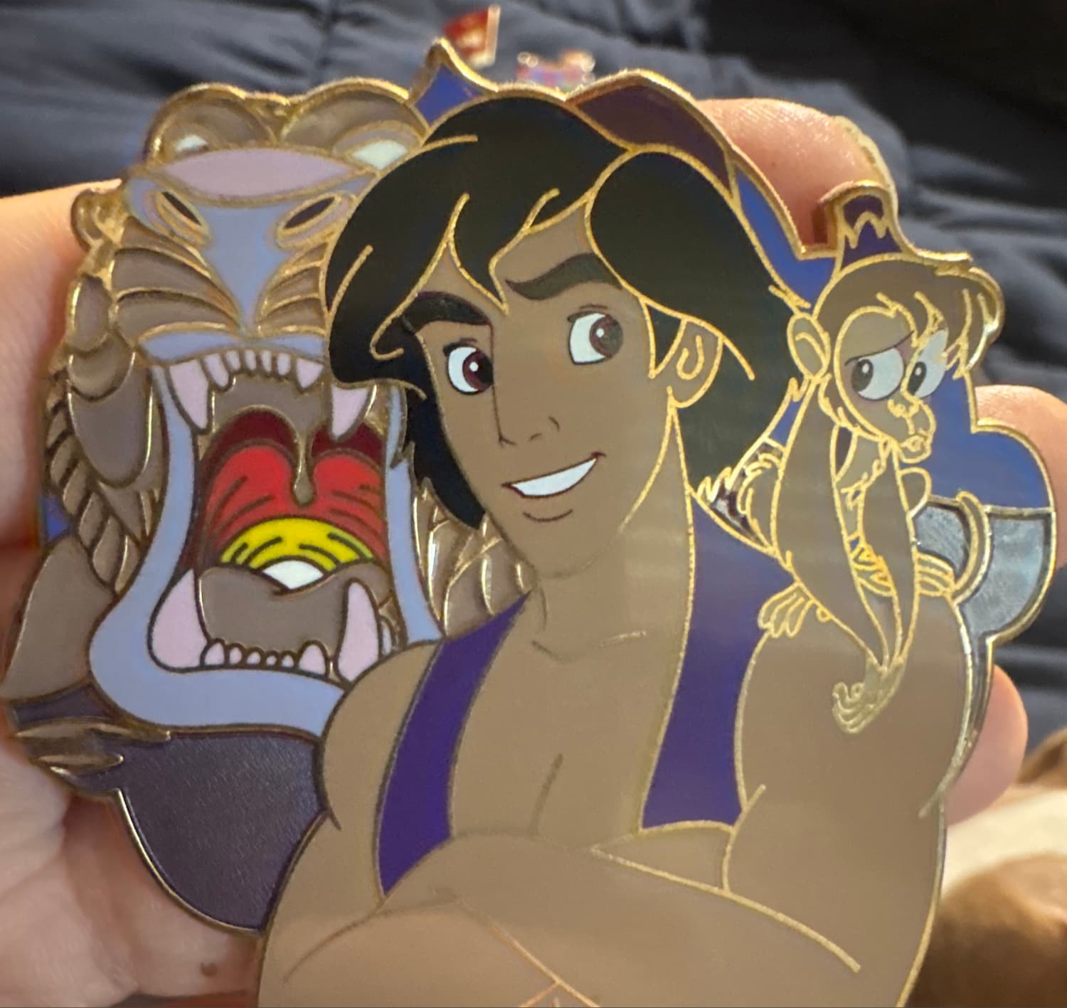 Aladdin, abu, cave of wonders fantasy pin