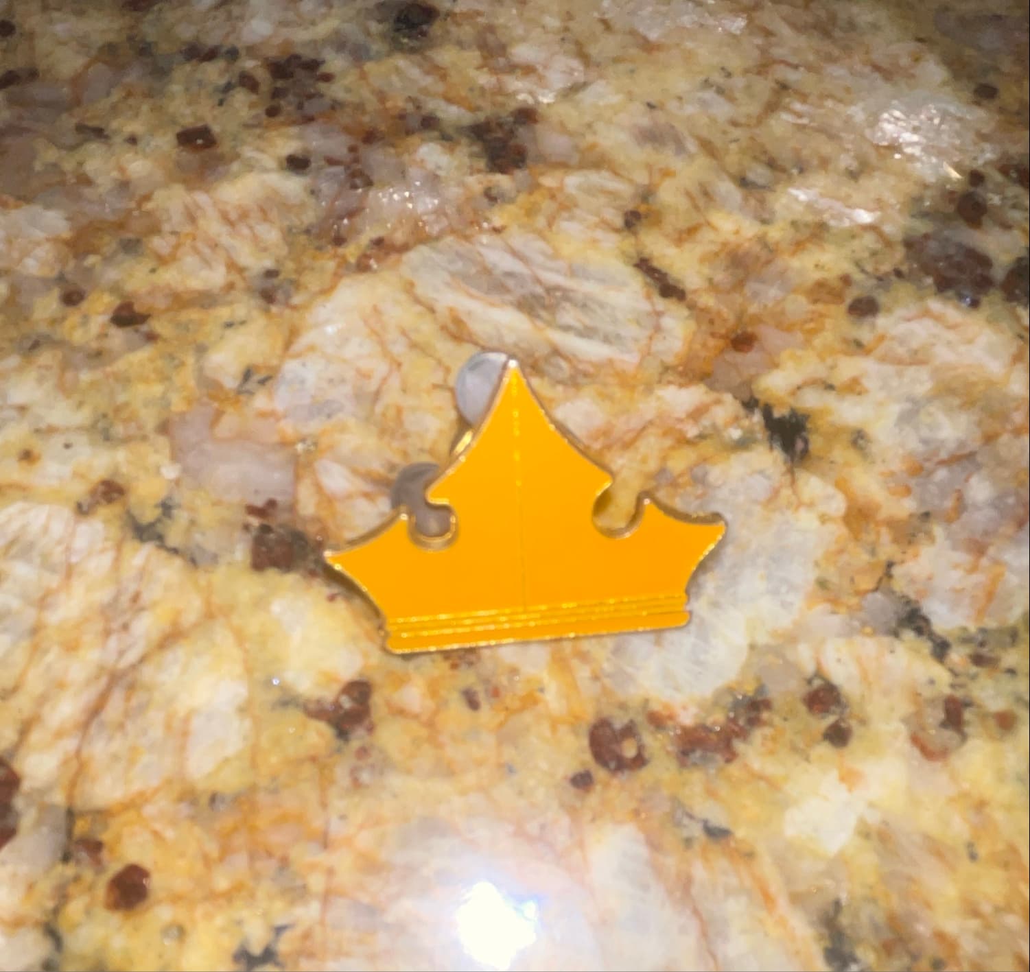 Hidden Mickey Gold Crown Pin front