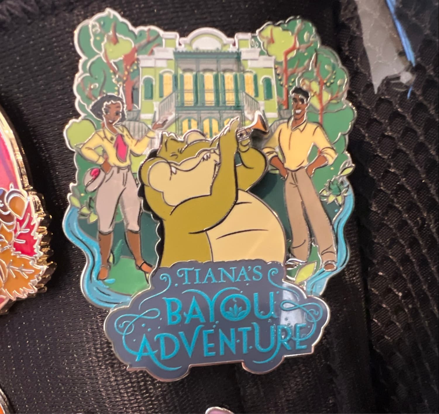 Tiana's Bayou Adventure Pin - Tiana, Naveen, and Louis front
