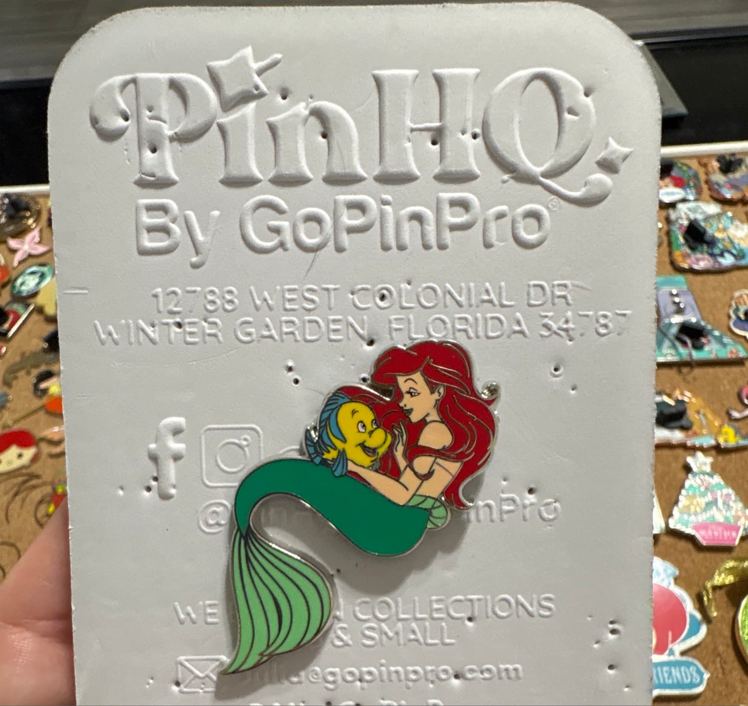 Ariel and Flounder Pin