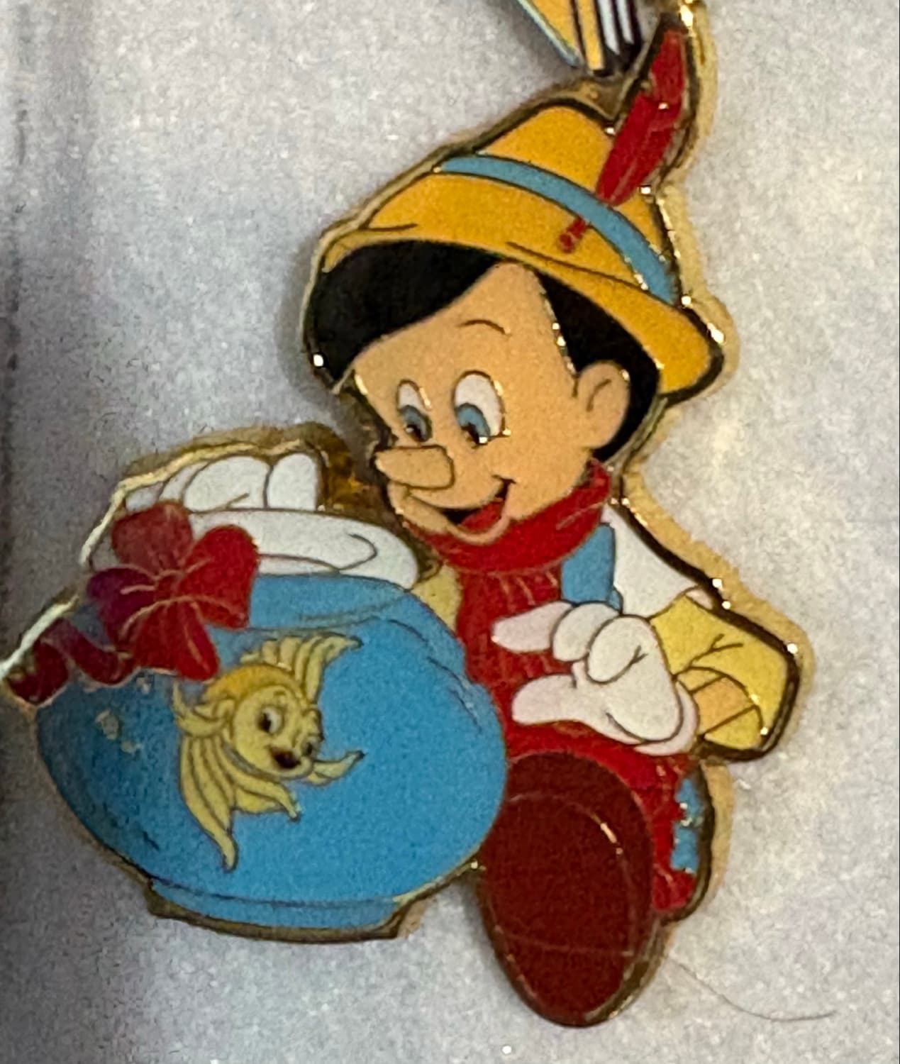Loungefly Christmas Holiday Pinocchio and Cleo Pin