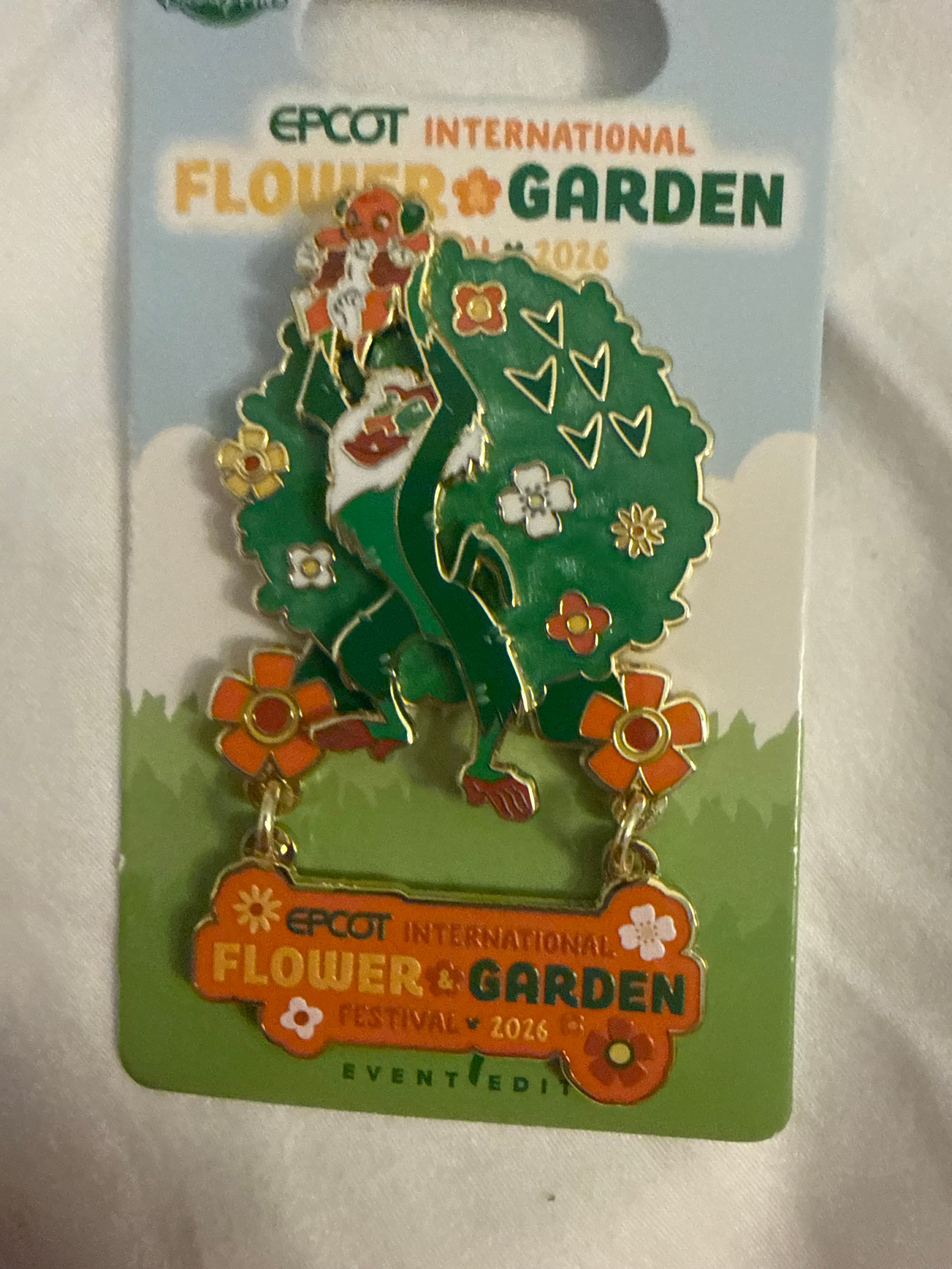 Garden Gnome Topiary Dangle - EPCOT International Flower & Garden Festival 2026 front