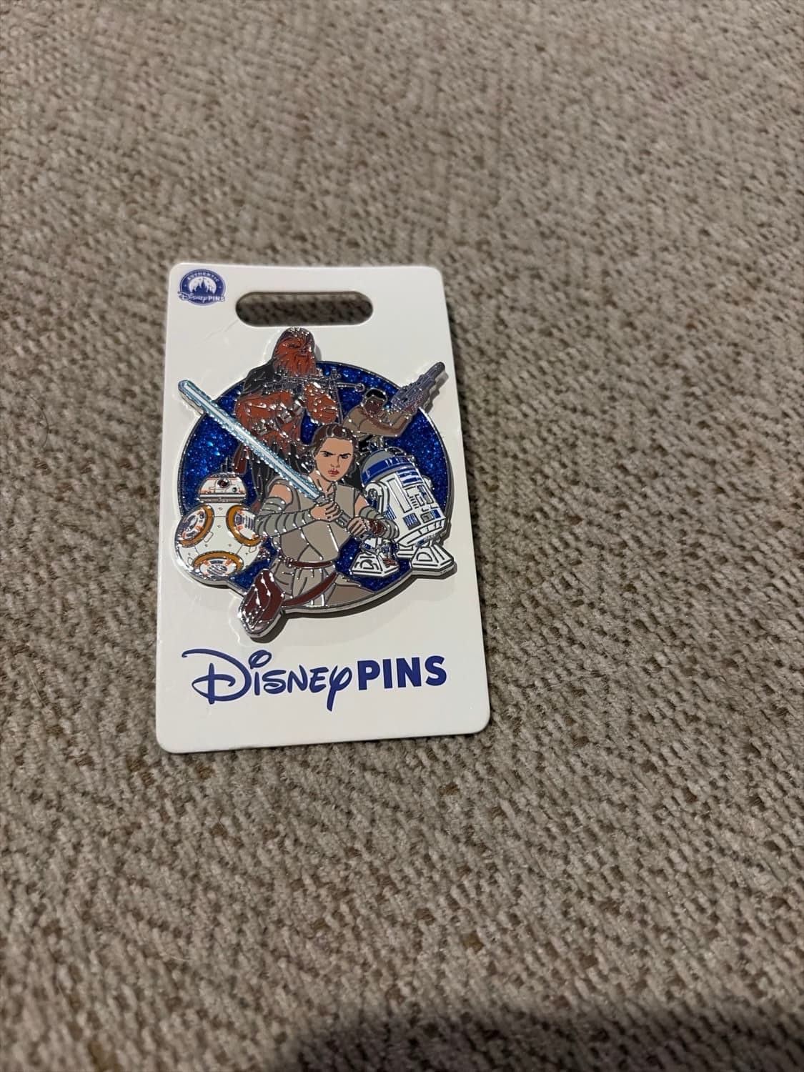 2025 Disney Parks Family Cluster Star Wars Rey R2-D2 BB-8 Finn Chewbacca OE Pin front