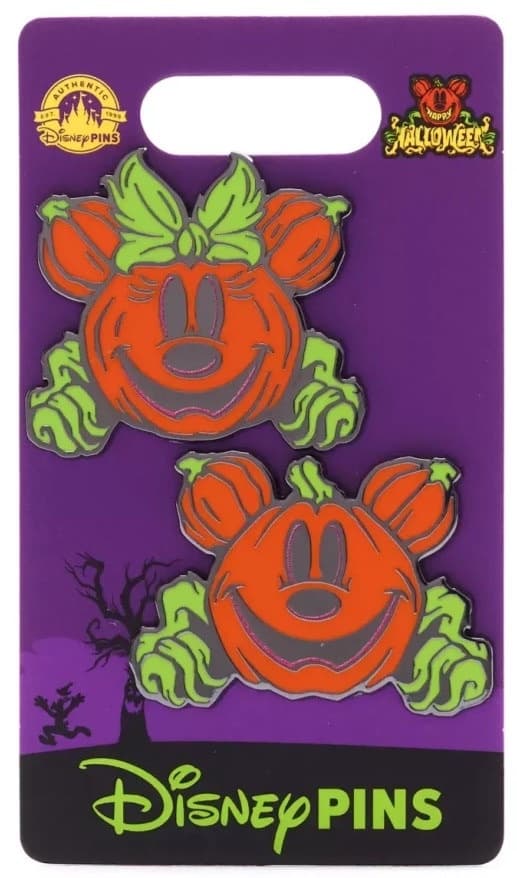 Mickey and Minnie Mouse Jack-O-Lantern Pumpkin Set front