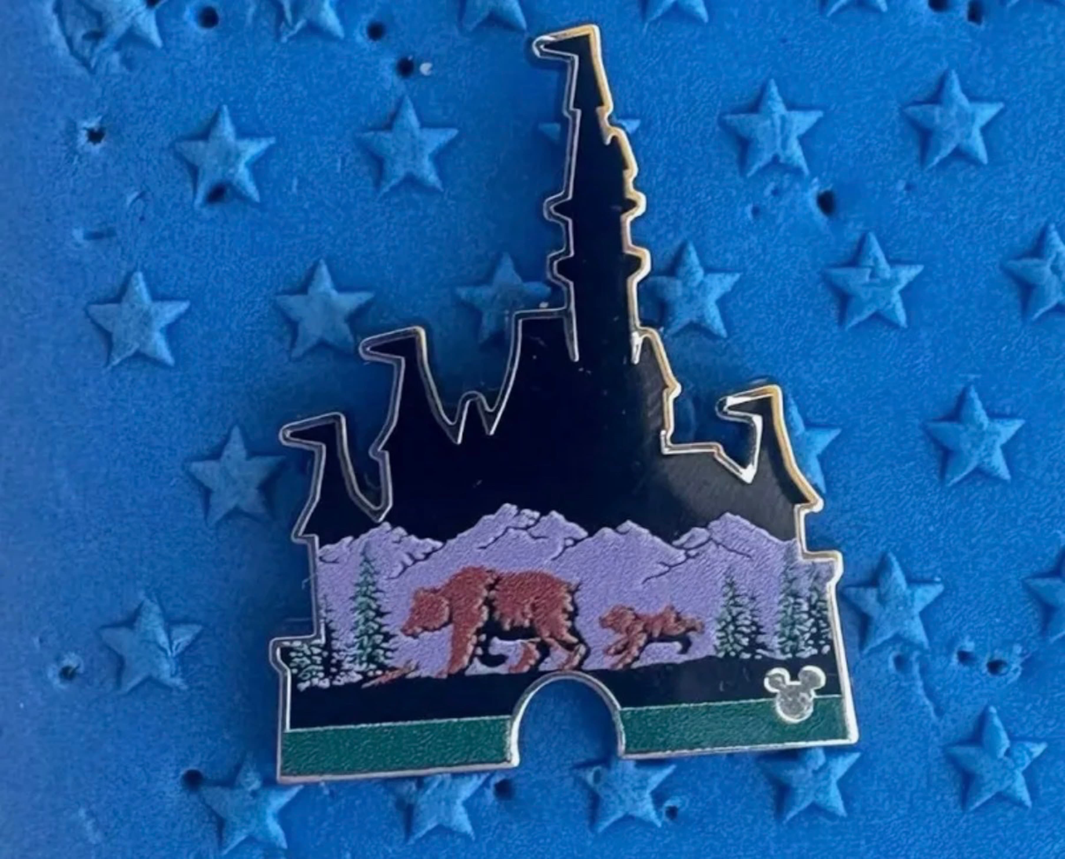 Castle Silhouette Wilderness Lodge Hidden Mickey Pin front
