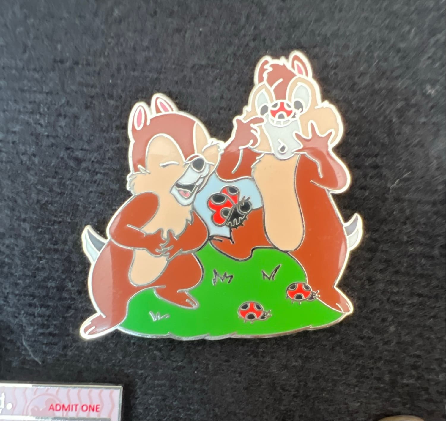Chip and Dale with ladybugs