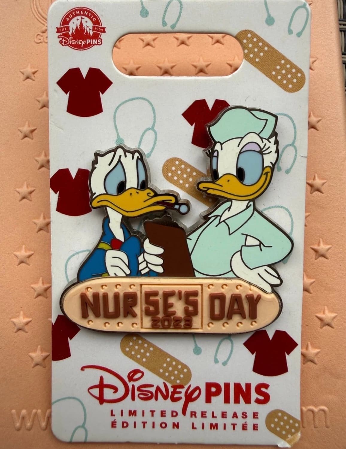 Disney 2023 Nurse’s Day Donald and Daisy Duck Limited Release Pin