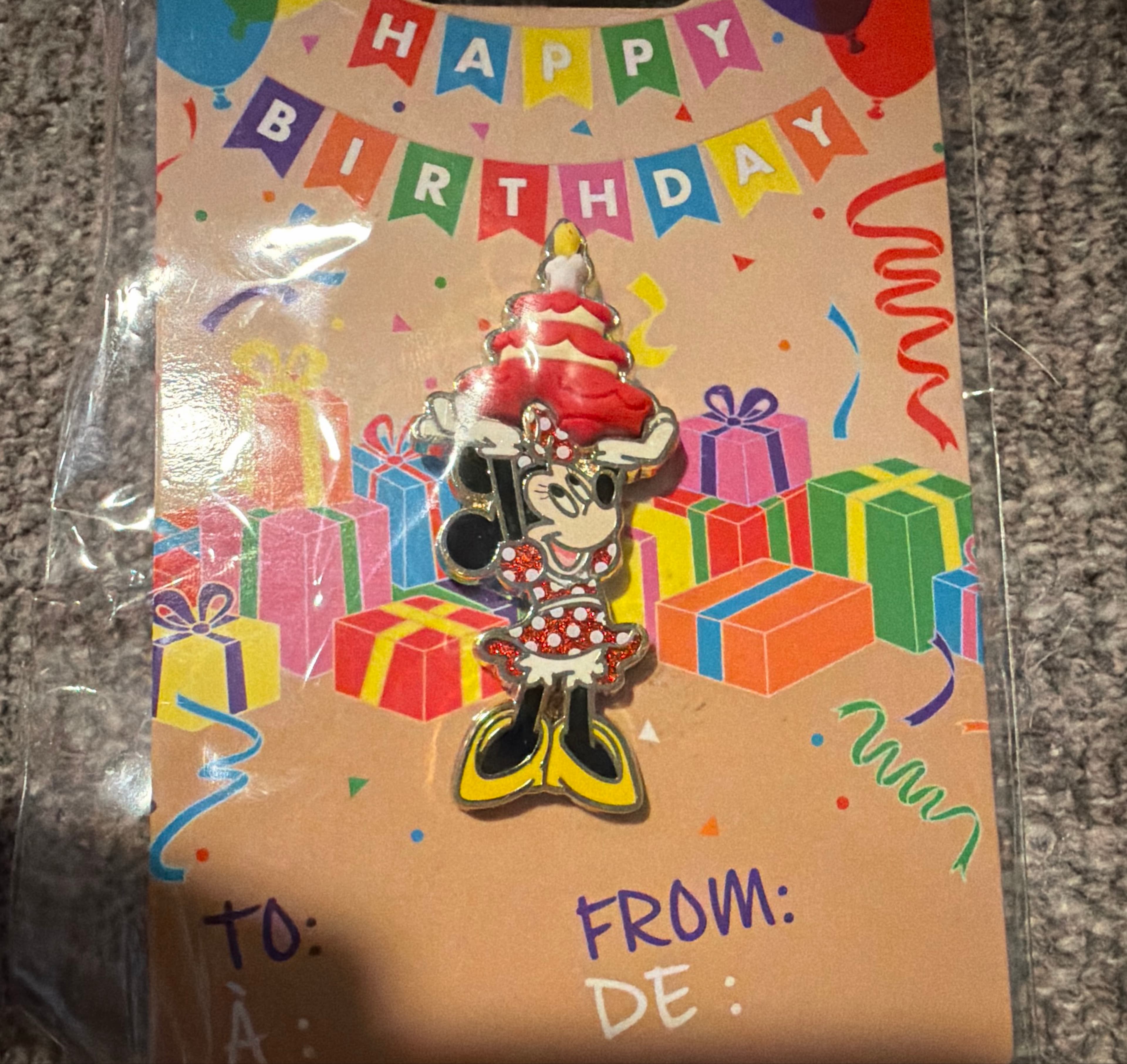 Minnie Mouse Birthday Disneyland Pin