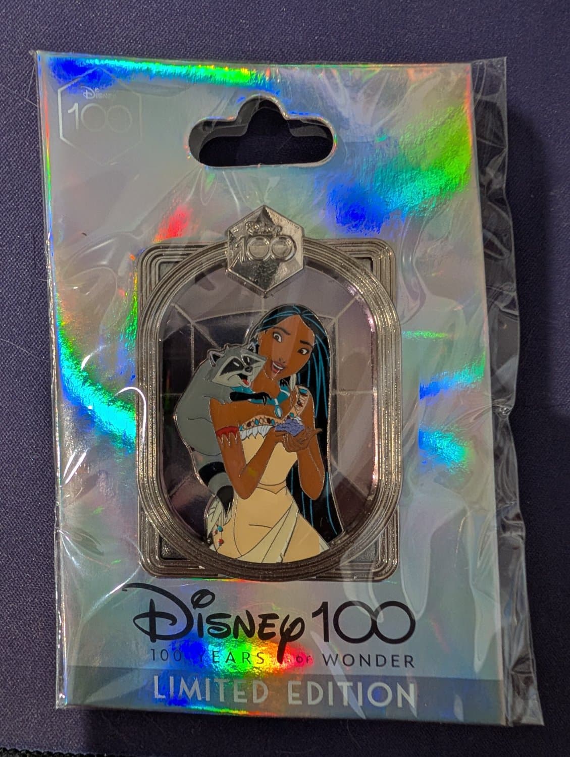 Pocahontas & Meeko - Disney 100 Years of Wonder Limited Edition Pin front